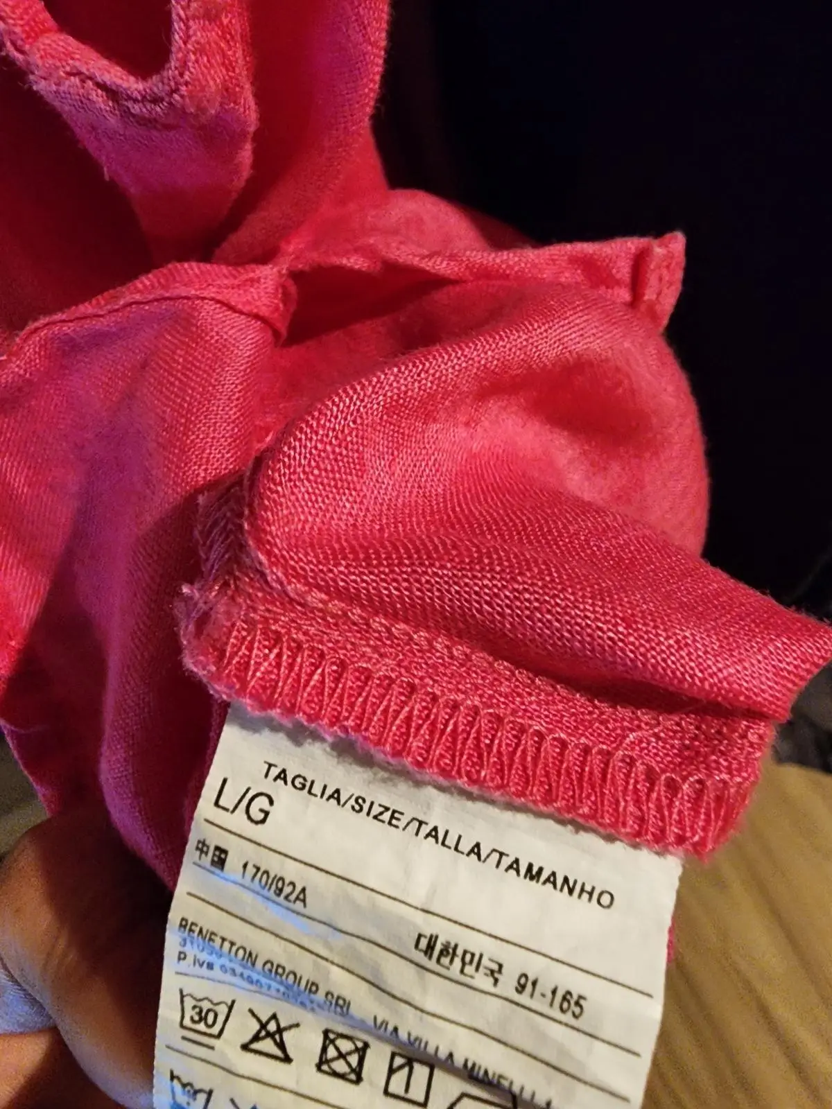 United Colors of Benetton Hot Pink 100% Pure Linen Sleeveless Tank Top Size L 12 – photo 10