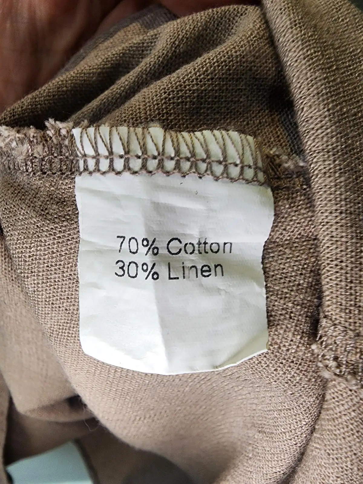 Lark & Linden Taupe Linen Blend Asymmetric Panel Midi Dress Size 16 Lagenlook – photo 4