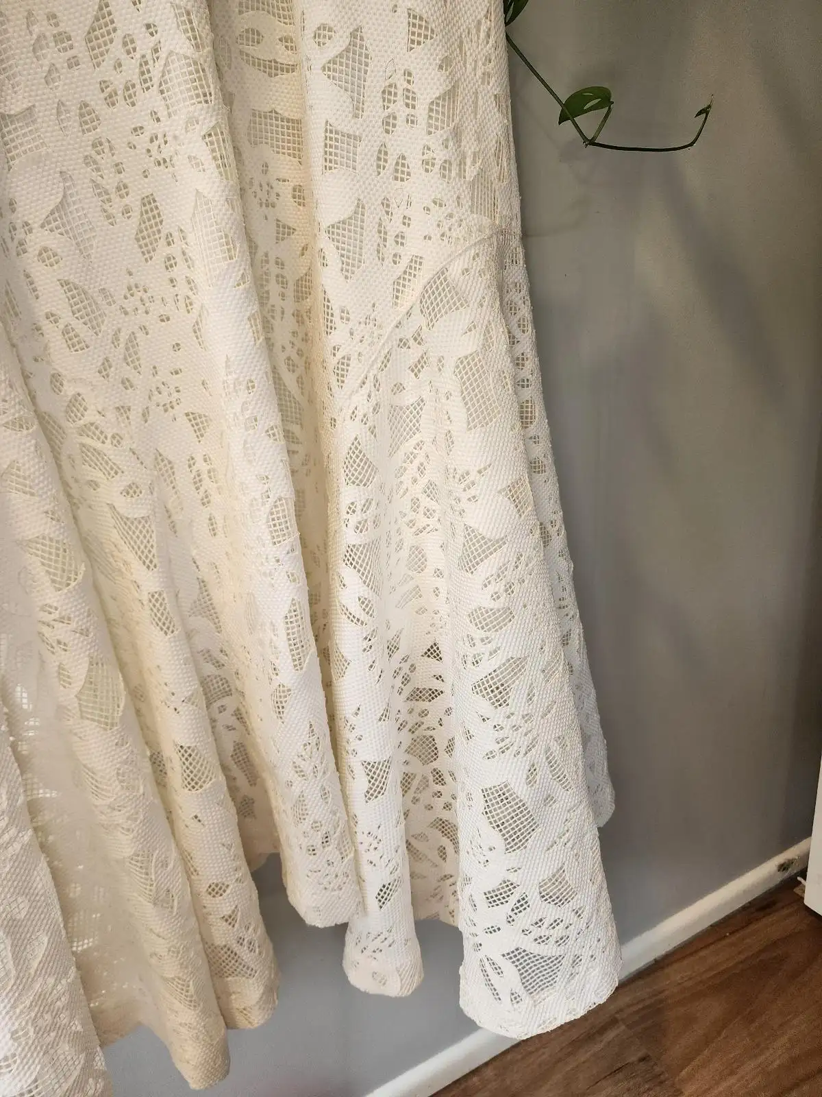 Country Road Cream White Lace Romantic Elegance Midi Dress Size 14 Bridal Cockta – photo 11