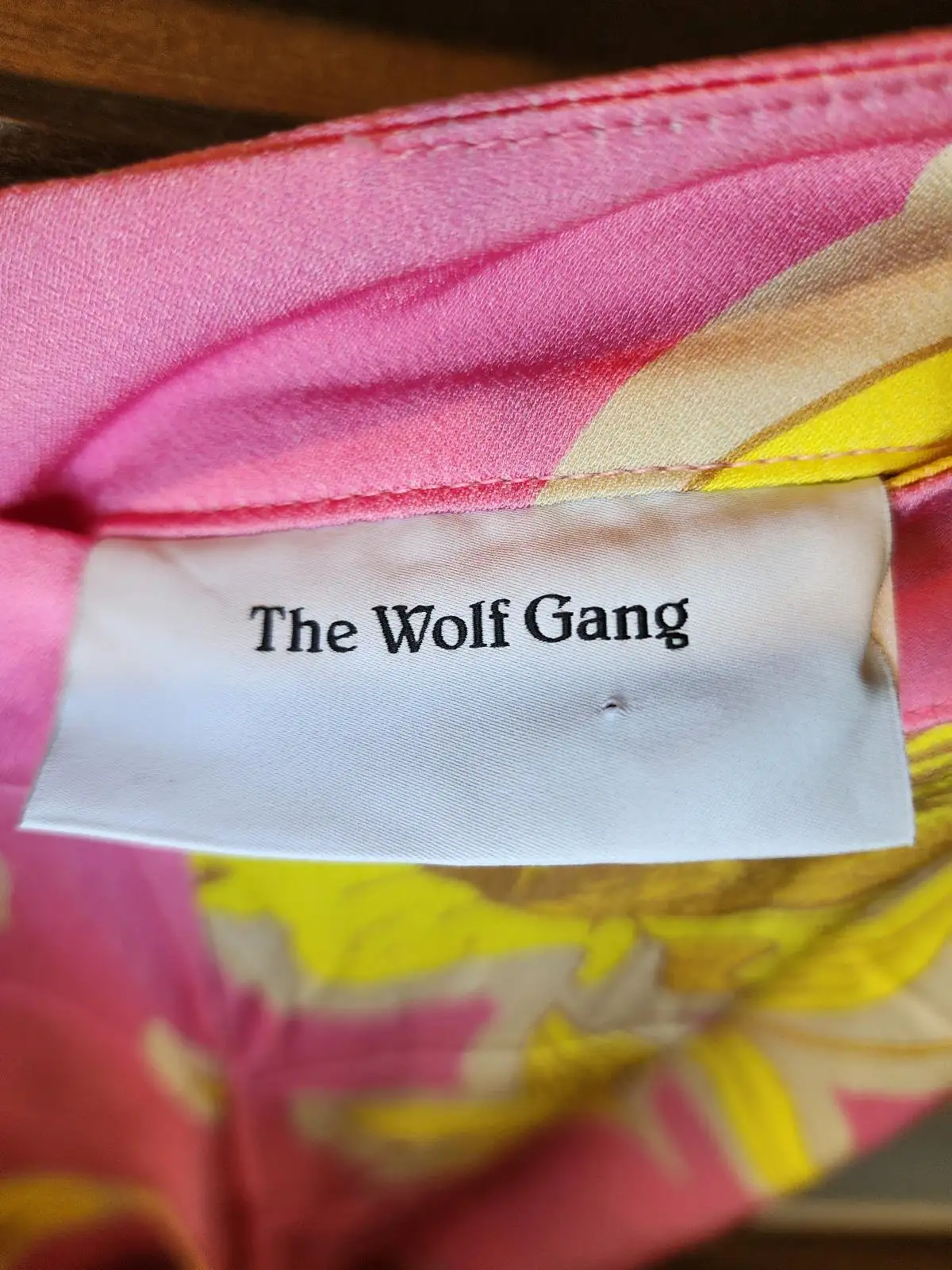 The Wolf Gang "Magda" Dahlia Floral Wide-Leg Split Tropical Resortwear Pants M – photo 7