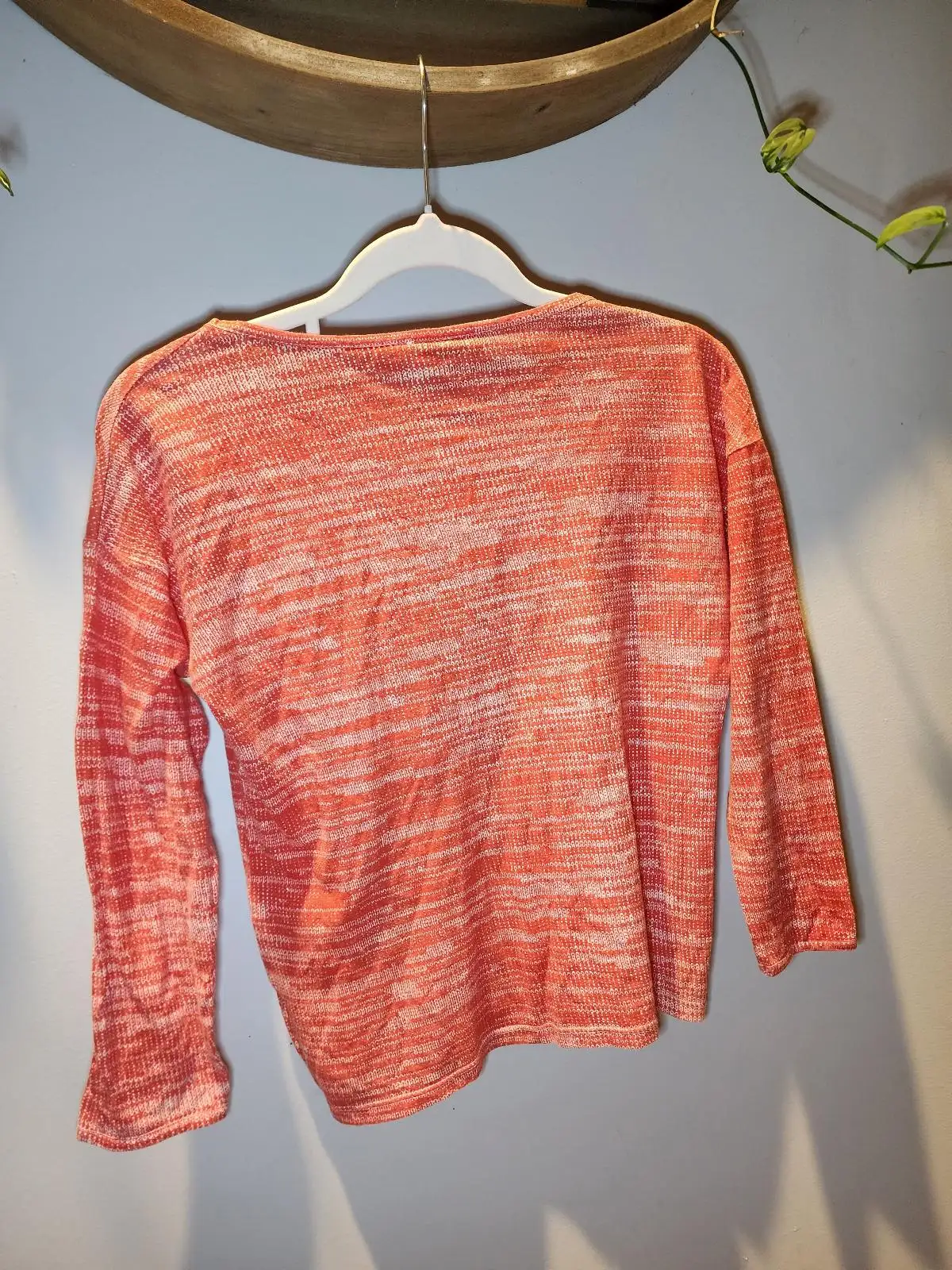 SONIA by Sonia Rykiel I Love SBY Retro Indi XS Coral Cotton Long Sleeve Tee – photo 5