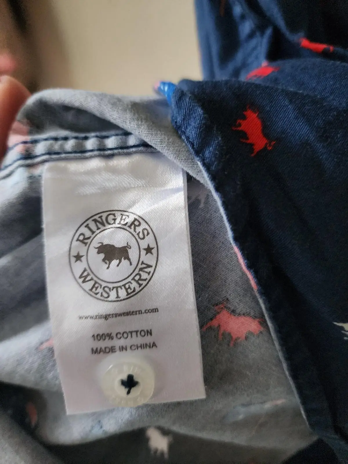 Ringers Western Country Rodeo Navy Aussie Flag Bull Sleeveless Shirt 8-10 NWT – photo 6