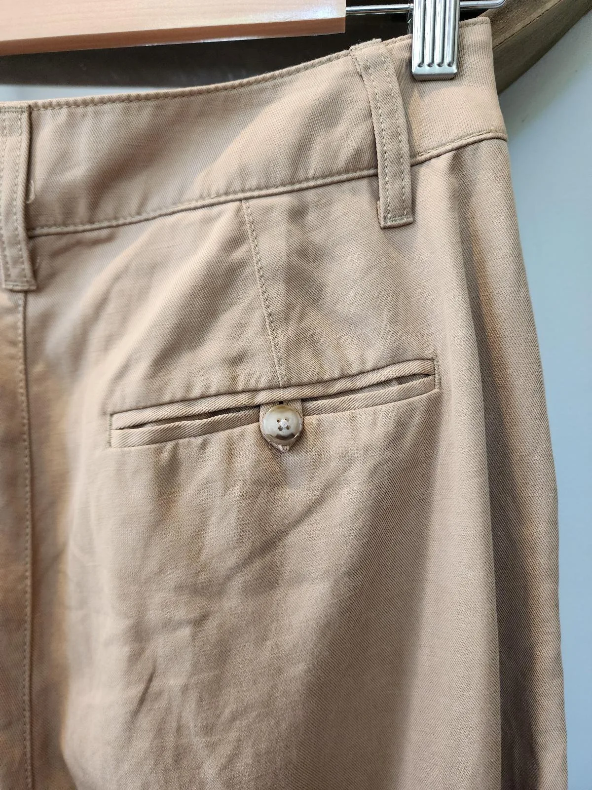 MADEWELL High-Rise Wide-Leg Pleated Chino Cotton Fair Trade Pants in Tan / Khaki – photo 6