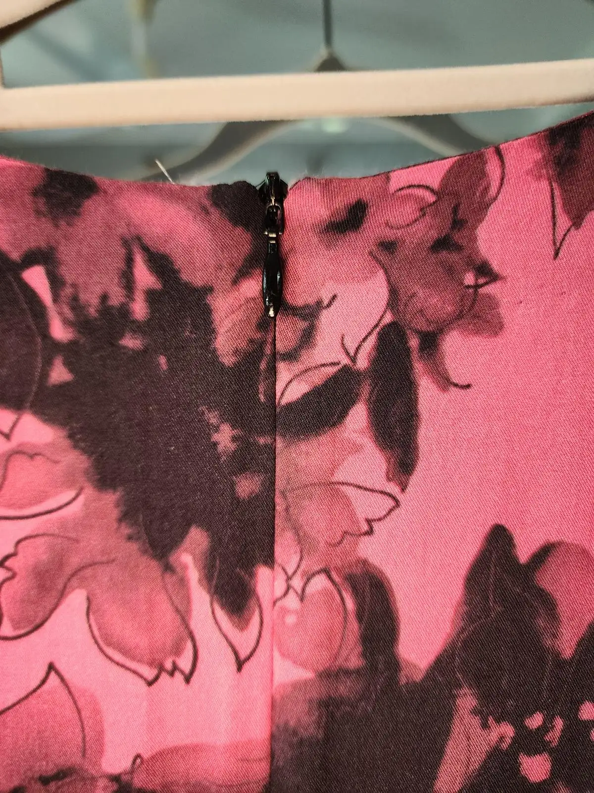 Shakuhachi Fuchsia Black Shadow Floral Y2K Grunge Maxi Dress Size 6 – photo 6