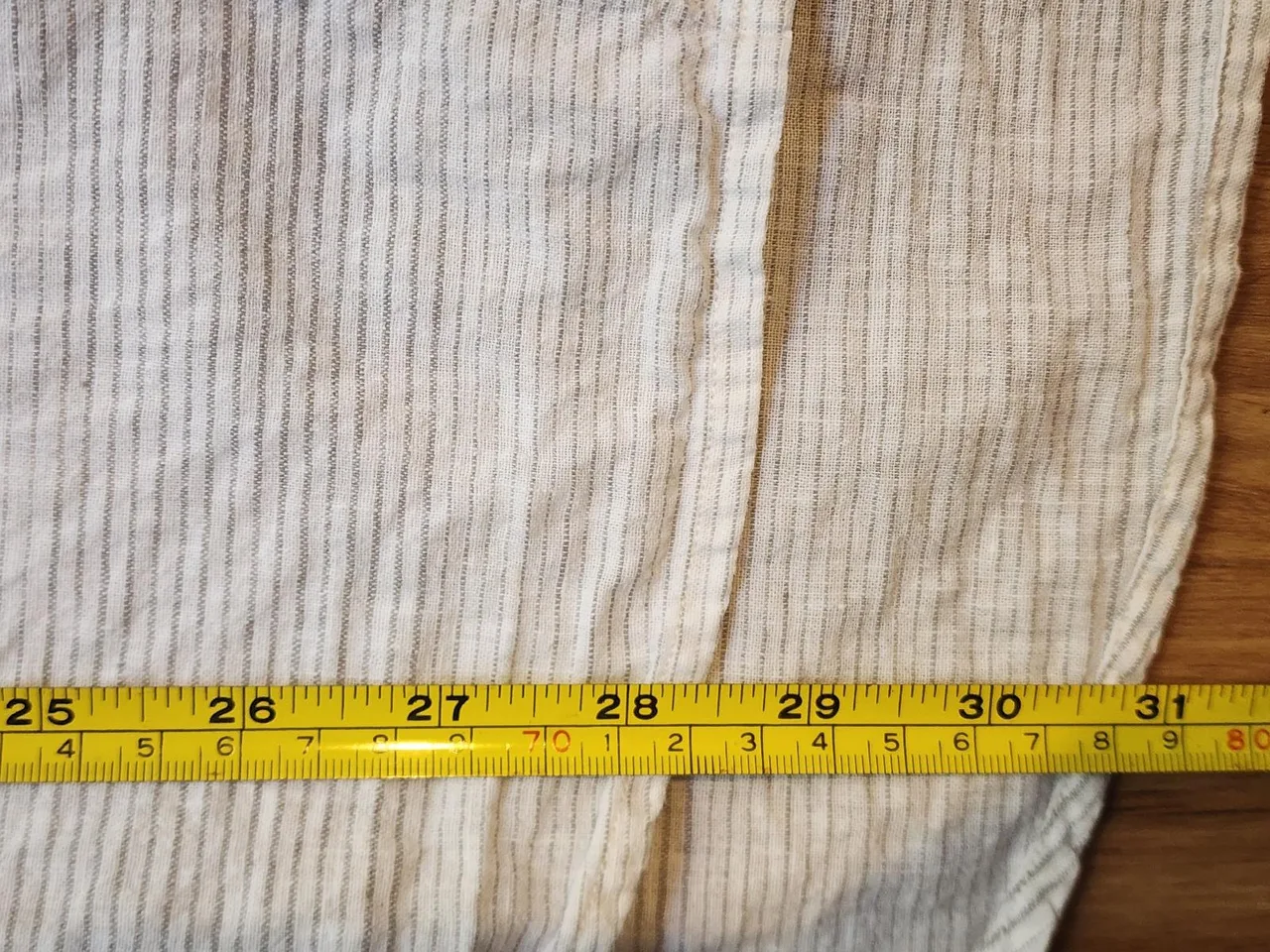 RM Williams Mens L Linen Cotton Short Sleeve Button Up Shirt Striped Grey White – photo 9
