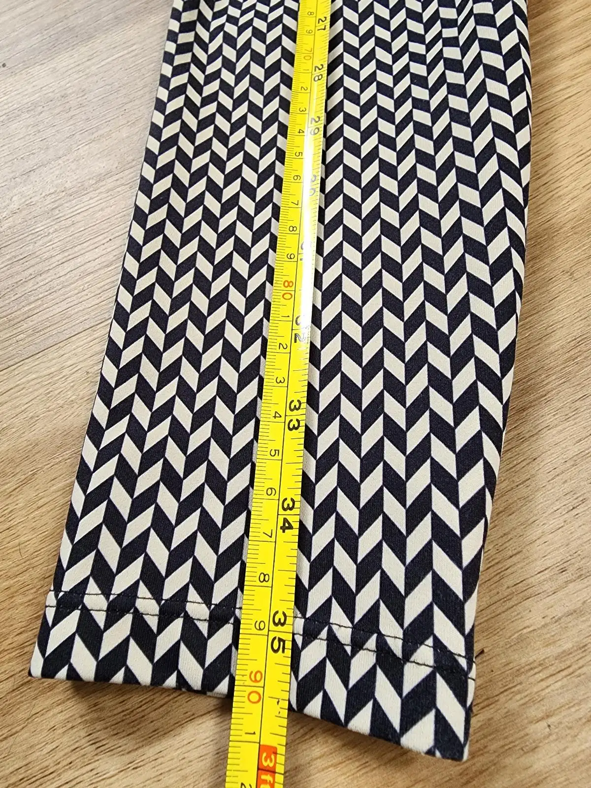 AIM'N Les Angles High Waist Tights Size S Black Cream Geometric Leggings – photo 5