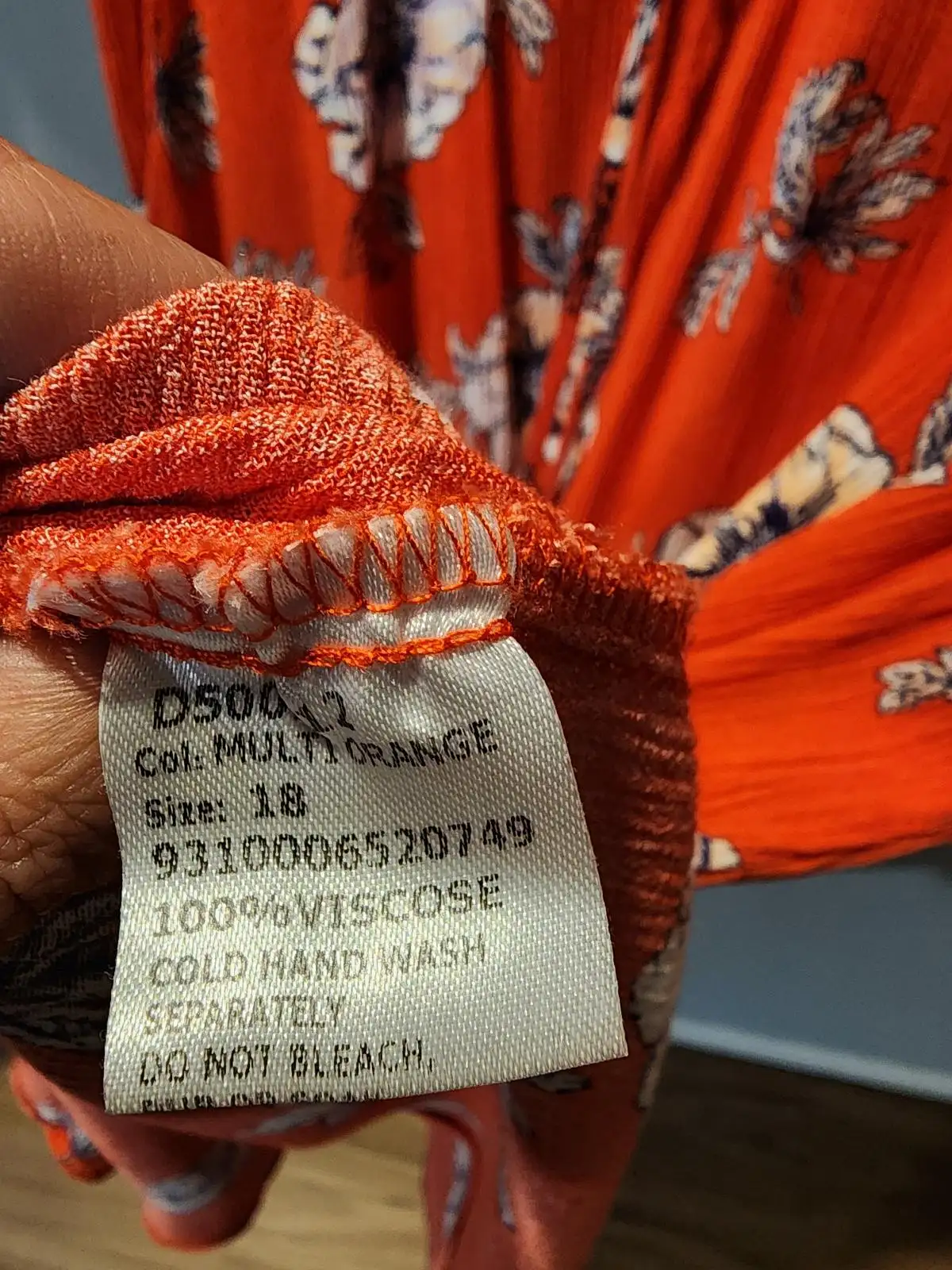 Caroline Morgan Orange Floral Tropical Casual Midi Dress Size 18 Plus Size – photo 6