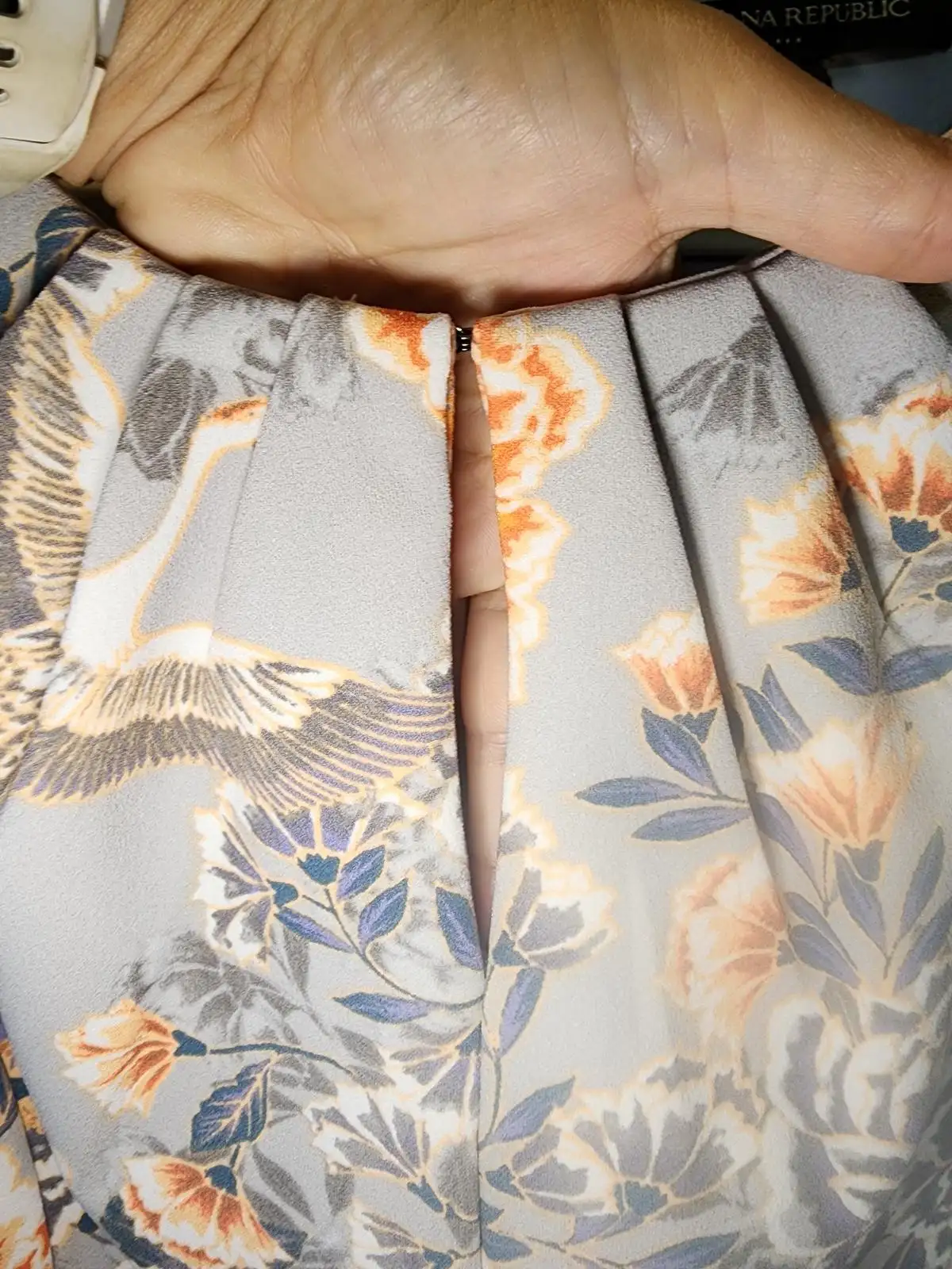 Banana Republic Oriental Keyhole Floral Crane Peony Dress Size 6 AU 10 Races Wed – photo 3