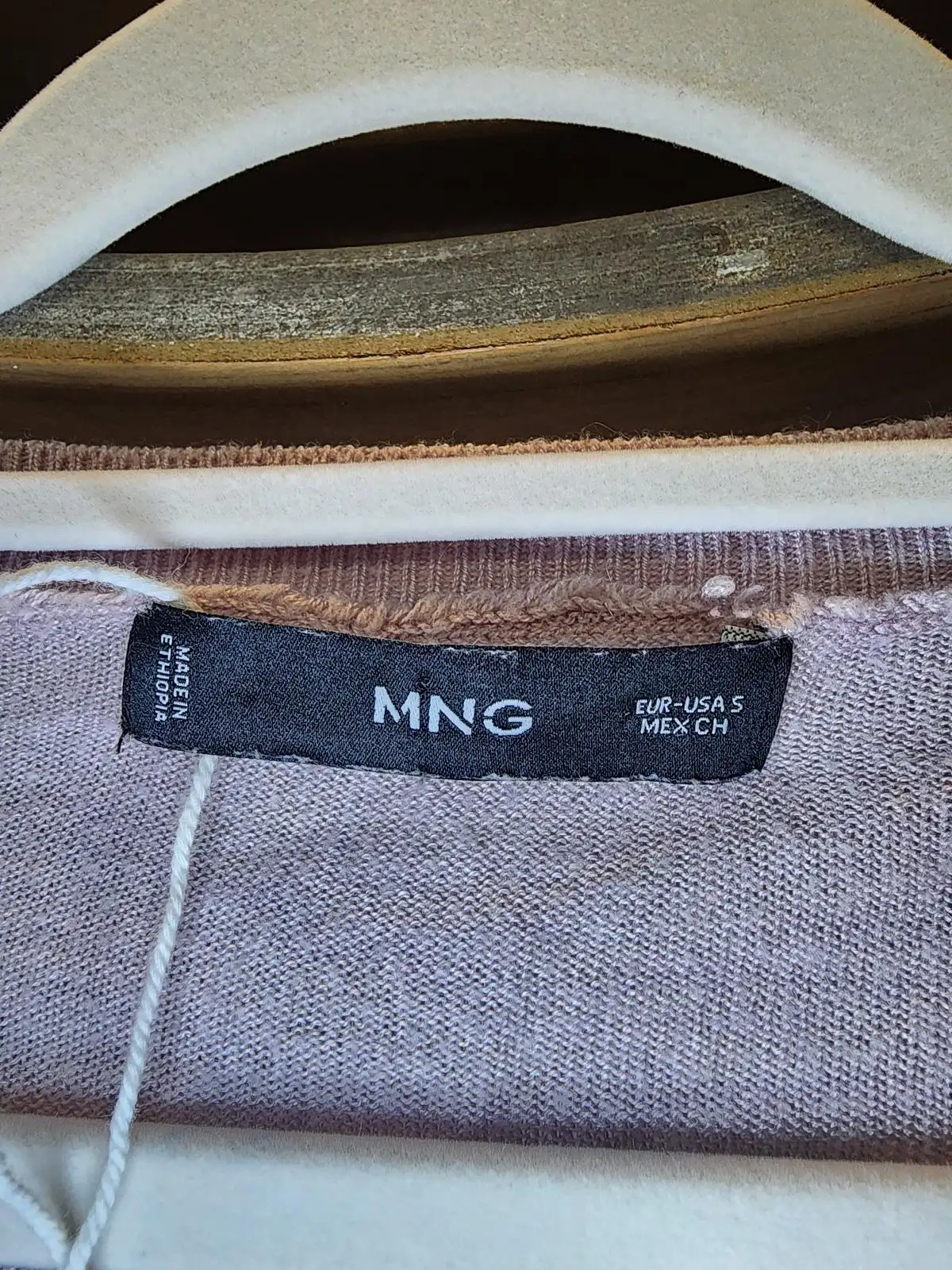 MNG V-Neck Cashmere Blend Sweater Size S Lilac Pastel Knit Jumper Clean Girl – photo 2
