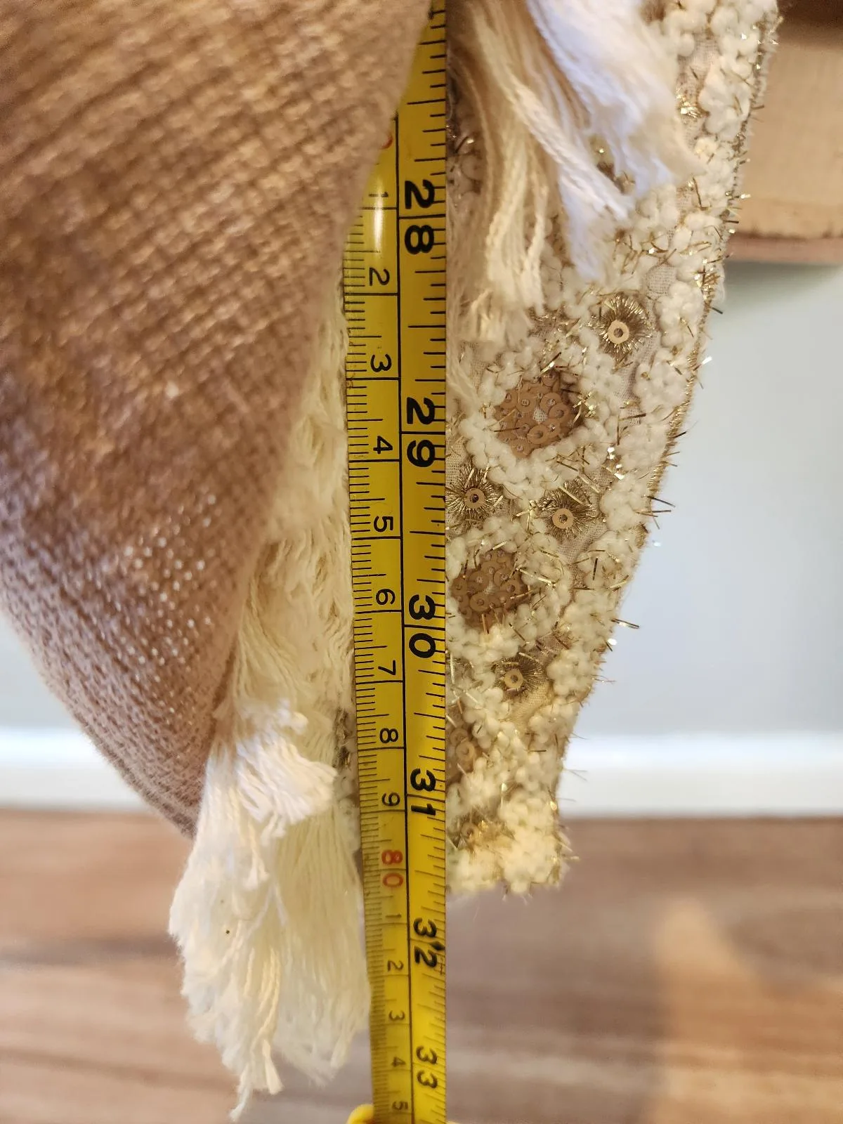 NWT Indikah by Angel Biba Boho Kimono Cardigan Jacket Mocha Fringe Sequin L 12 – photo 12