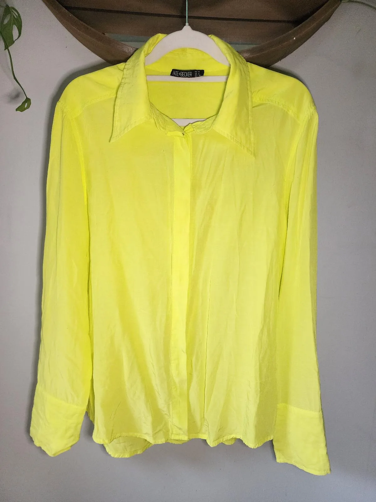 Fate + Becker Electric Neon Lime Yellow Dopamine Trinny Layering Shirt 10 – photo 2