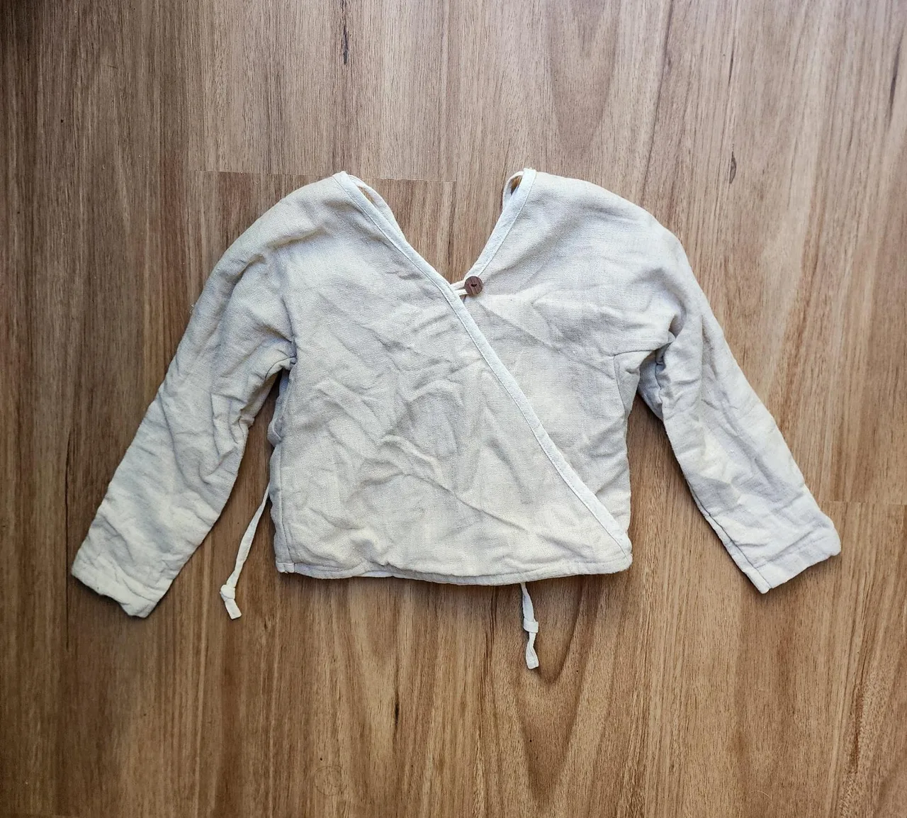 YOLI AND OTIS Unisex Toddler Wrap Cardigan Linen 3yrs — photo 3