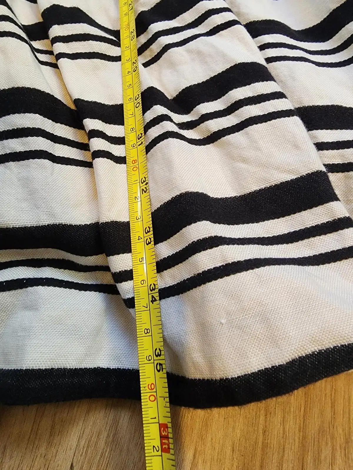 CUE Linen Cotton Striped Dress Size10 Monochrome Nautical Corporate Old Money – photo 10