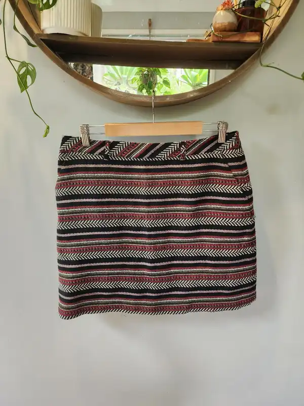 INDIGO Collection Tapestry Woven Boho Festival Indie Tactile Mini skirt