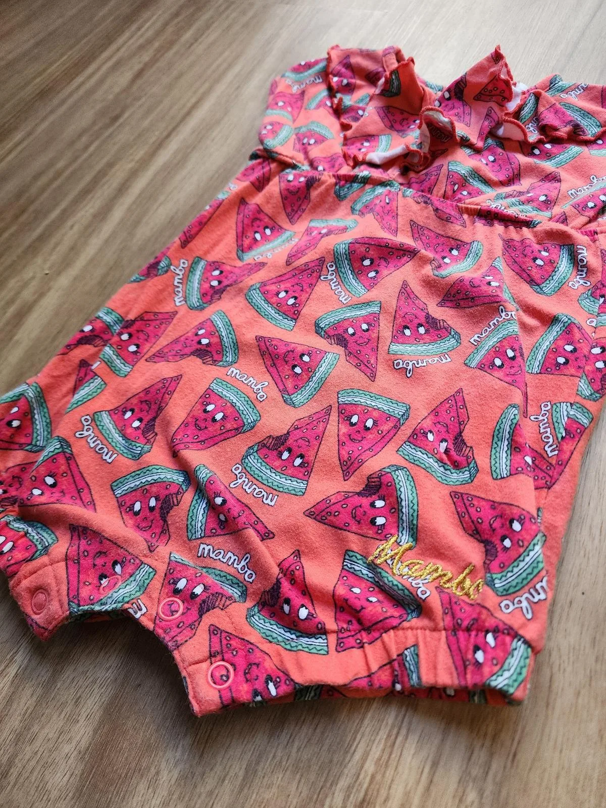 MAMBO Surfwear Watermelon Graphic Retro Print Baby Romper / Playsuit | Size 0

​ — photo 3