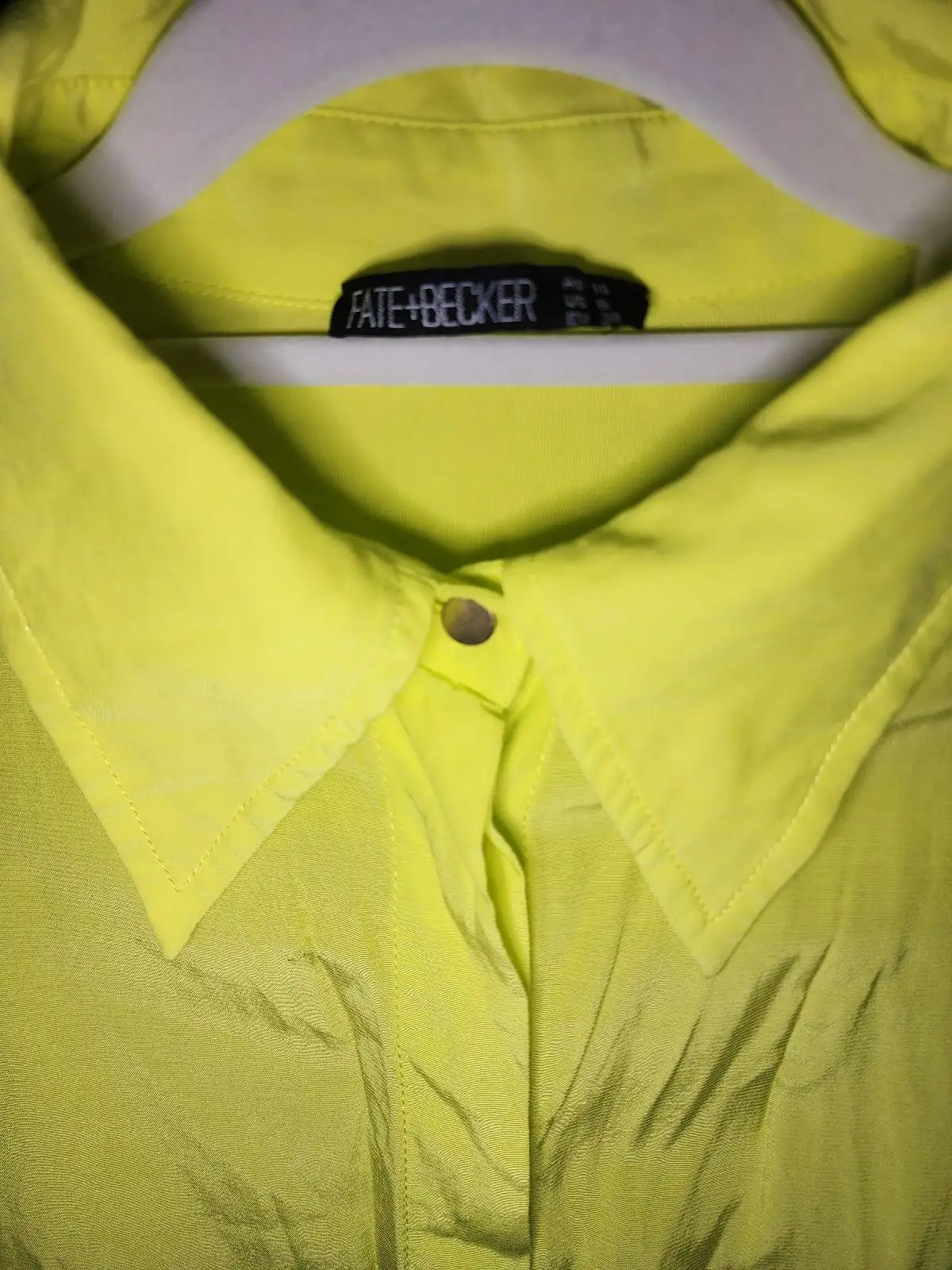 Fate + Becker Electric Neon Lime Yellow Dopamine Trinny Layering Shirt 10 – photo 4