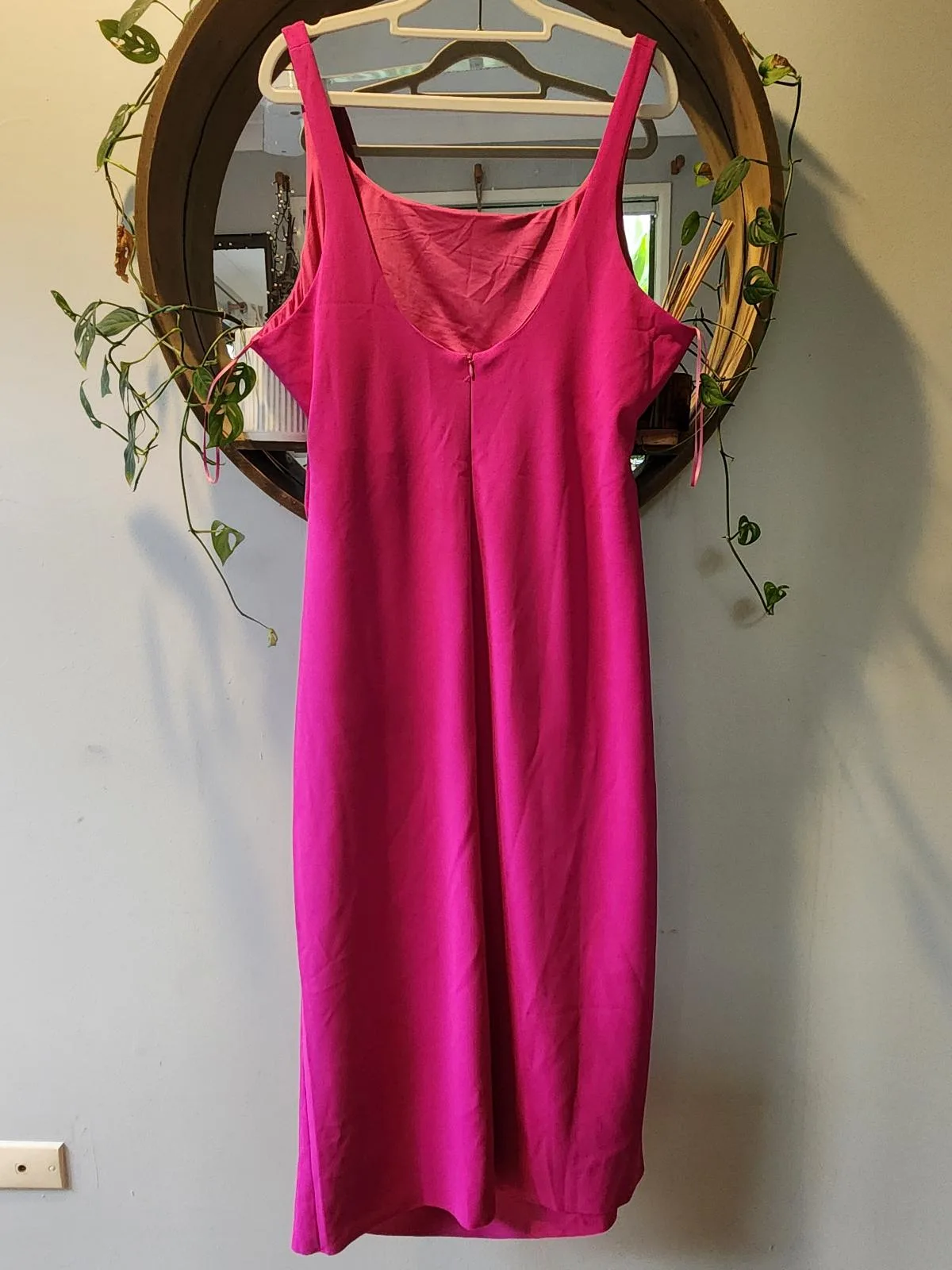 YH & Co Hot Pink Drape Front Dress Size 5XL 22 Evening Cocktail Plus Size – photo 4