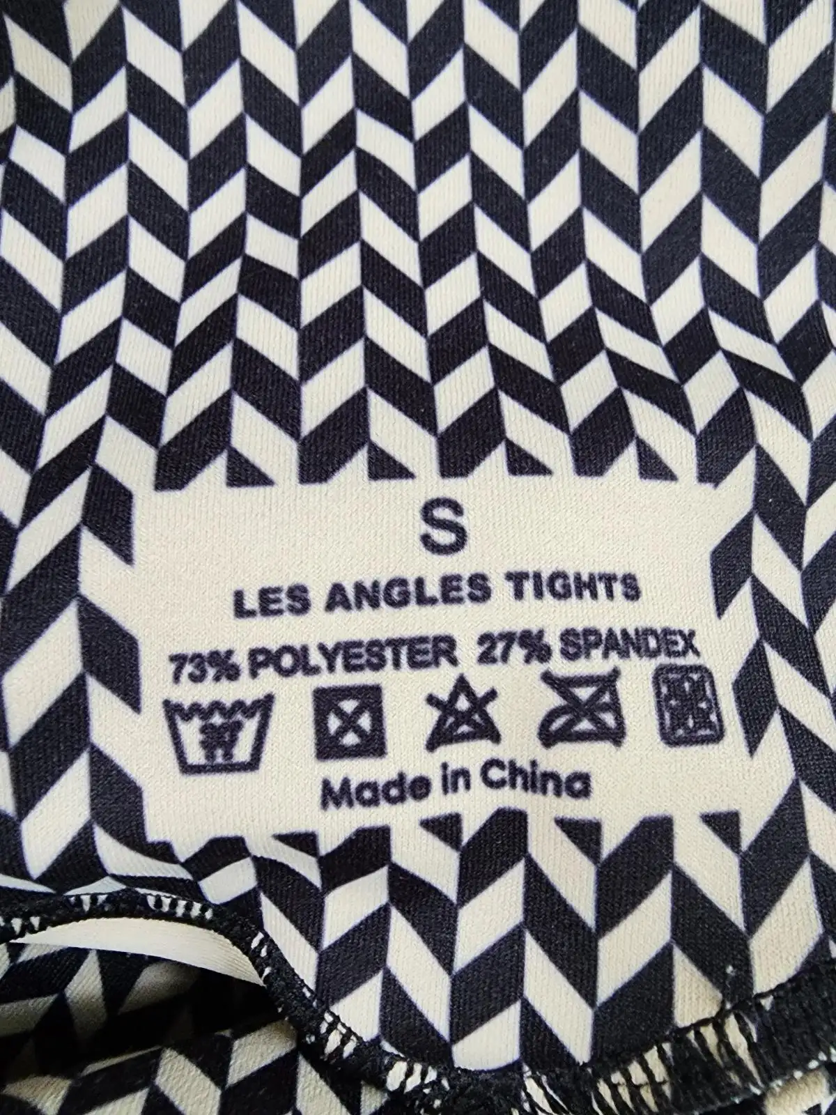AIM'N Les Angles High Waist Tights Size S Black Cream Geometric Leggings – photo 4