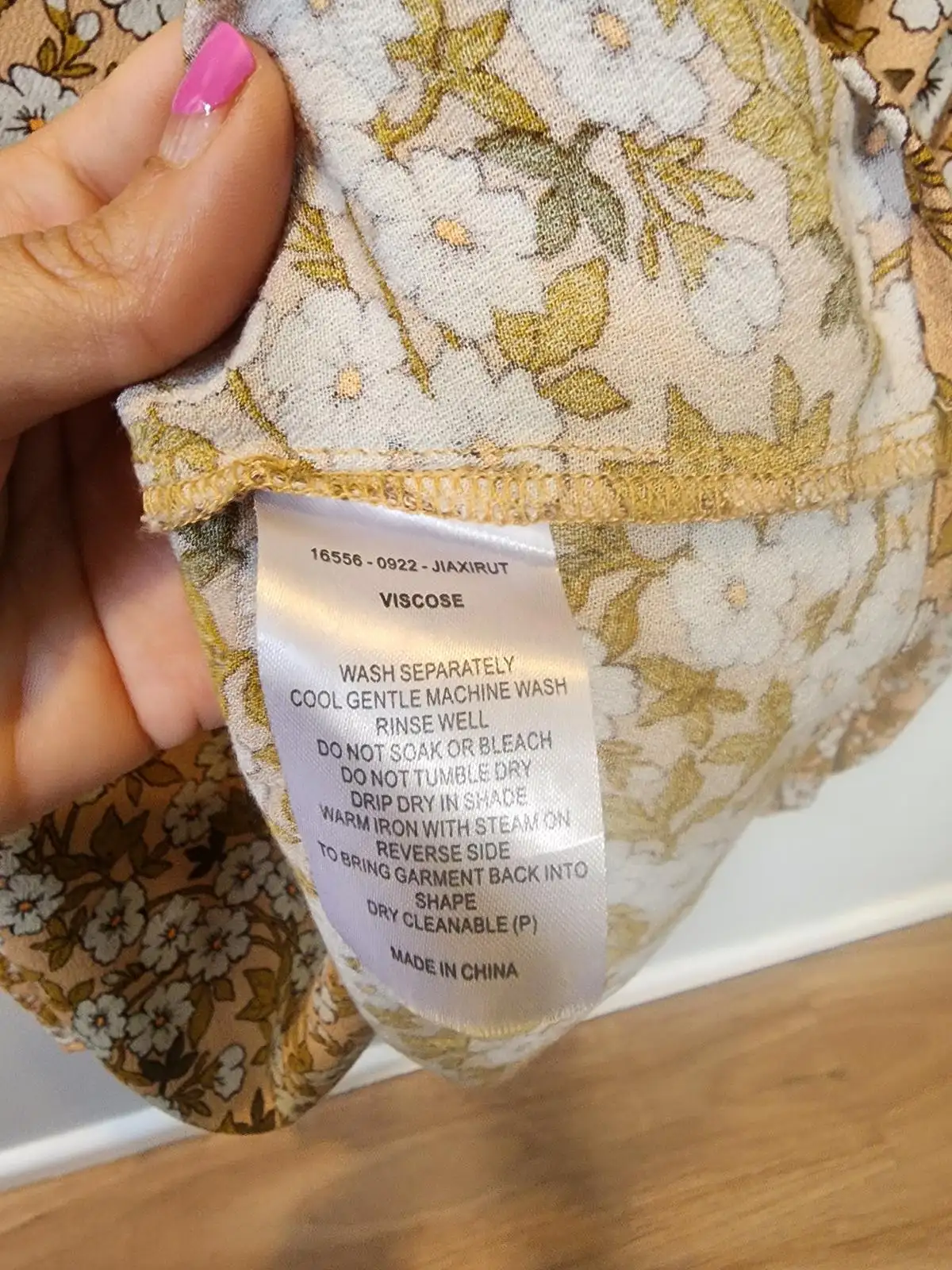 SASS Ditsy Floral Long Sleeve Blouse Size 10 Mustard Boho Cottagecore Keyhole To – photo 8