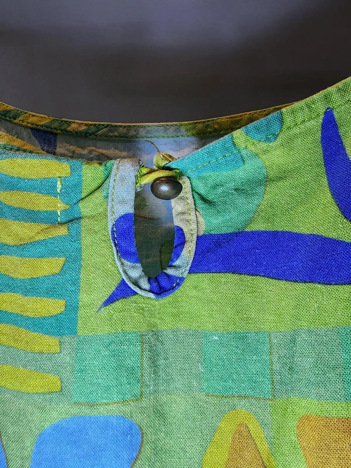Nine Lives Bazaar Green Yellow Abstract Botanical Matisse Print Cami Slip Dress – photo 4