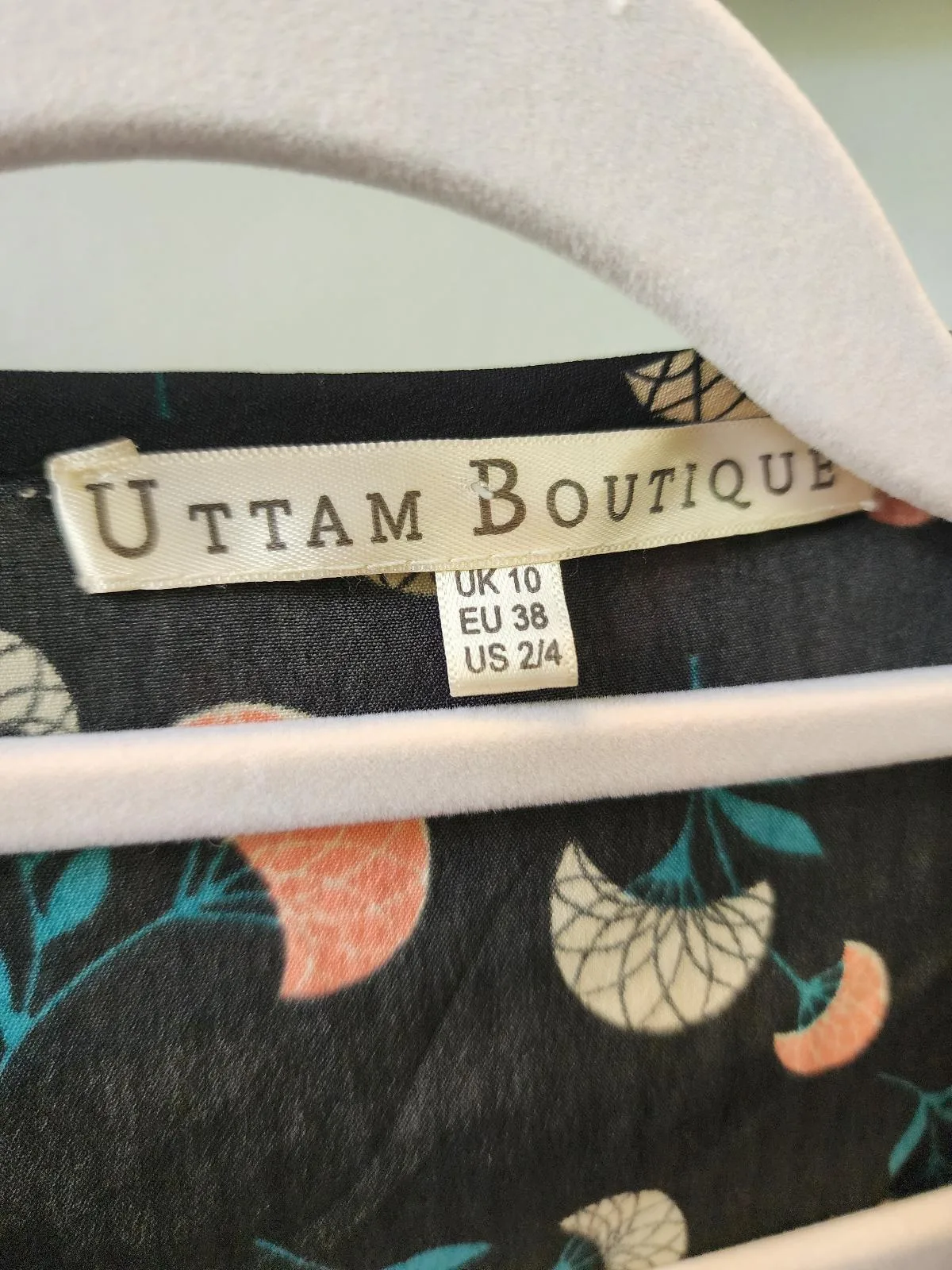 Uttam Boutique Floral Sequined Wrap Dress | Size UK 10 / US 2-4 — photo 4