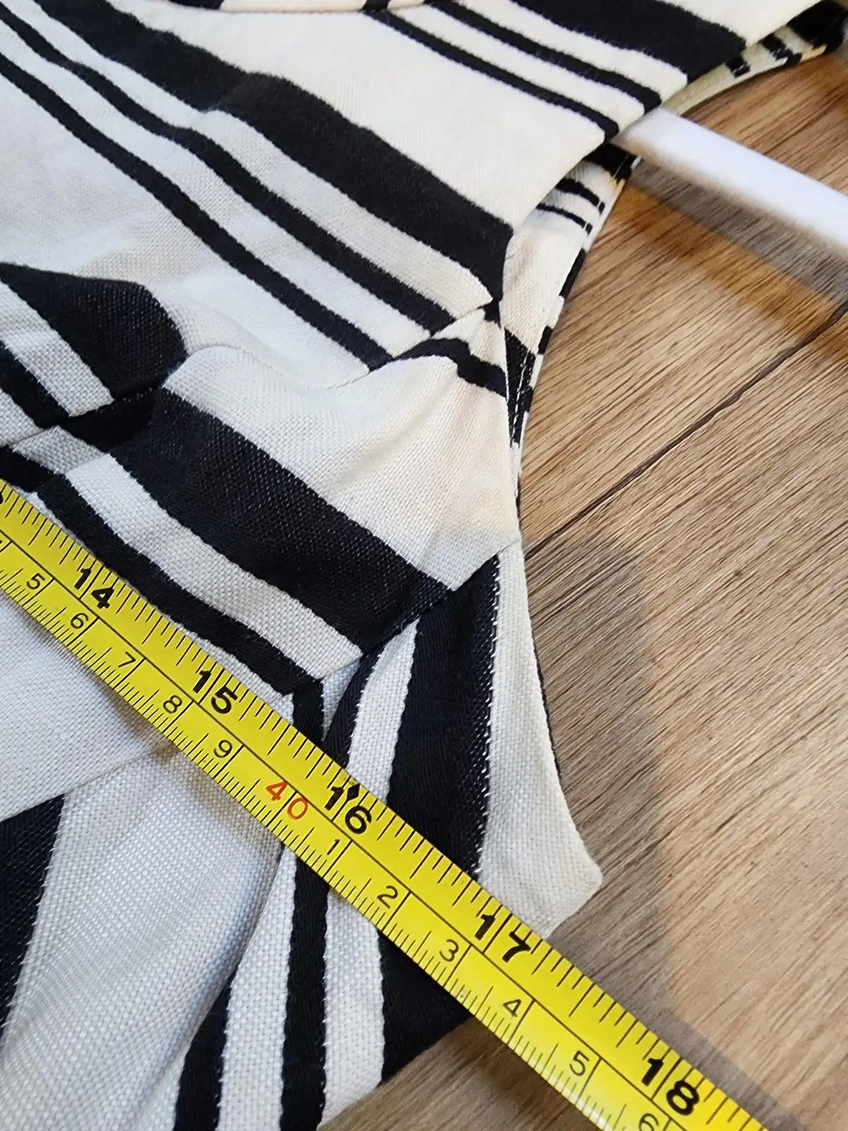 CUE Linen Cotton Striped Dress Size10 Monochrome Nautical Corporate Old Money – photo 9