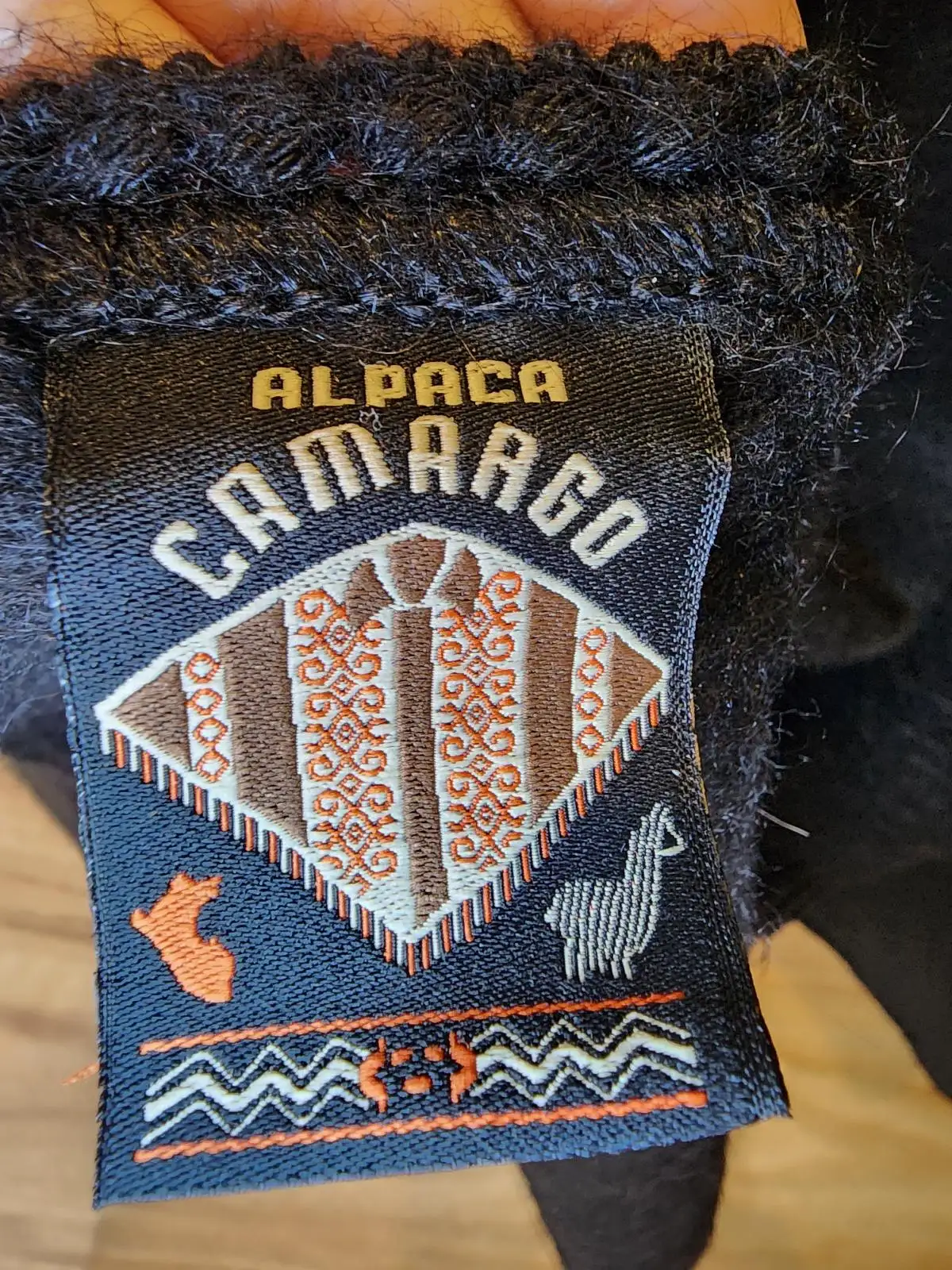 Alpaca Camargo Dark Grey Black Button Up Poncho Cape Attached Fringe Scarf O/S – photo 4