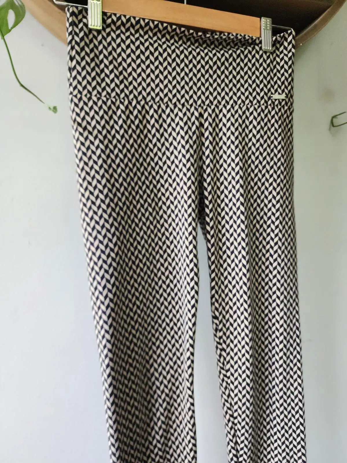AIM'N Les Angles High Waist Tights Size S Black Cream Geometric Leggings – photo 2