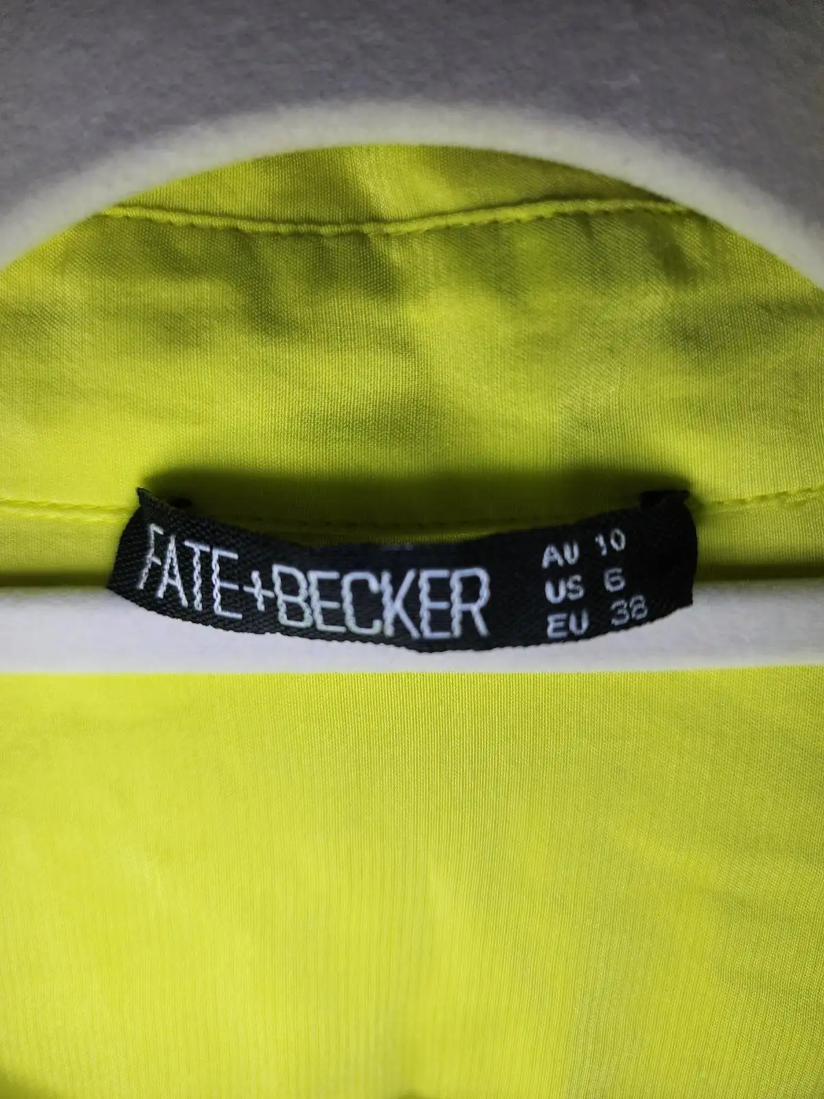 Fate + Becker Electric Neon Lime Yellow Dopamine Trinny Layering Shirt 10 – photo 3