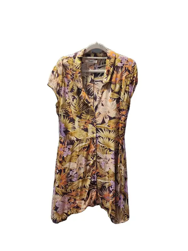 Wrangler Womens L Tropical Floral Coastal Cowgirl Mini Dress Boho Western AU 12