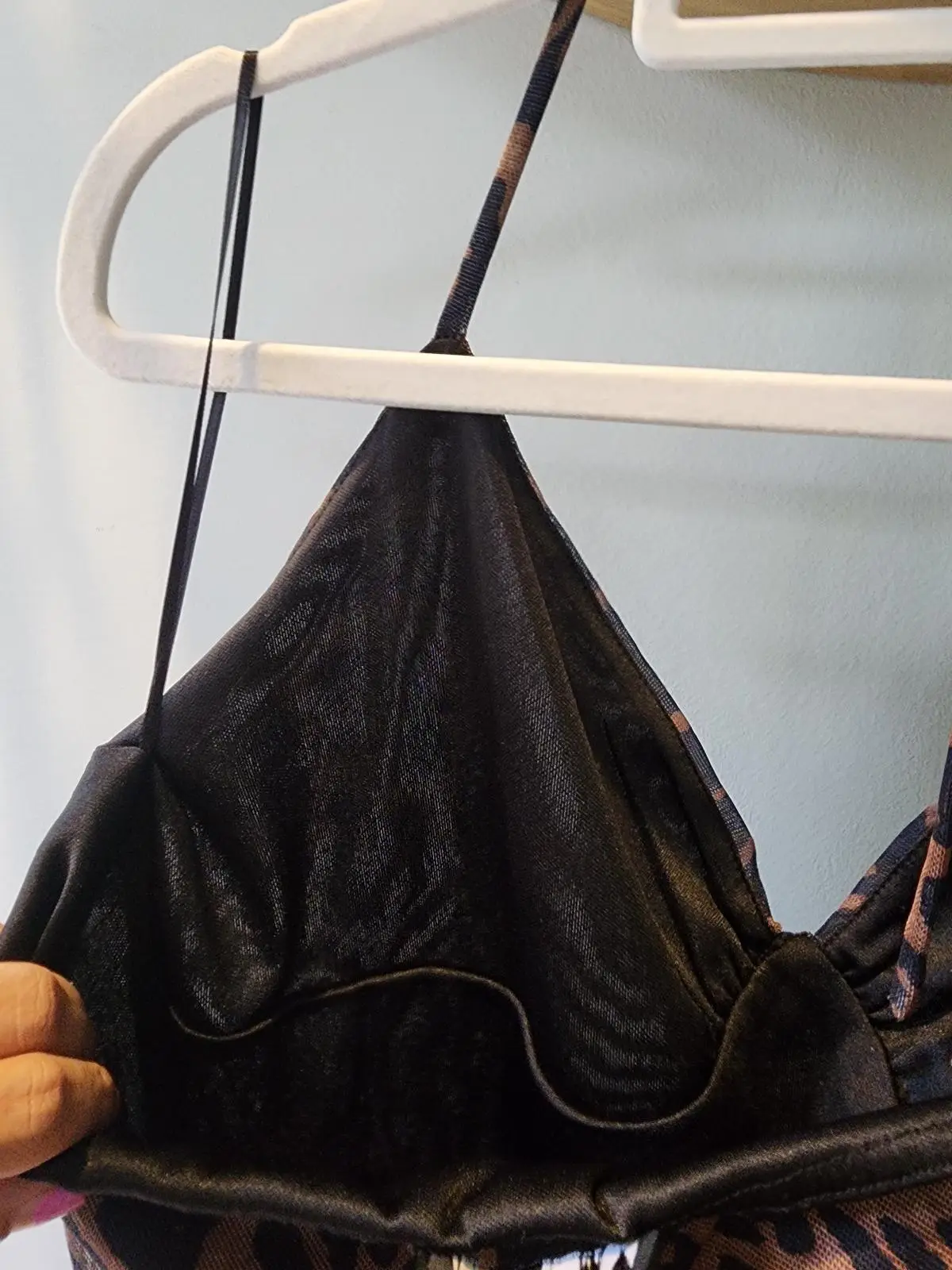 Ally Fashion NWT Leopard Y2K Baddie Mesh Ruched Halter Asymmetric Mini Dress 12 – photo 7