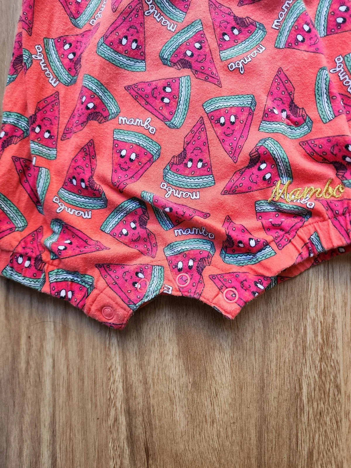 MAMBO Surfwear Watermelon Graphic Retro Print Baby Romper / Playsuit | Size 0

​ — photo 5