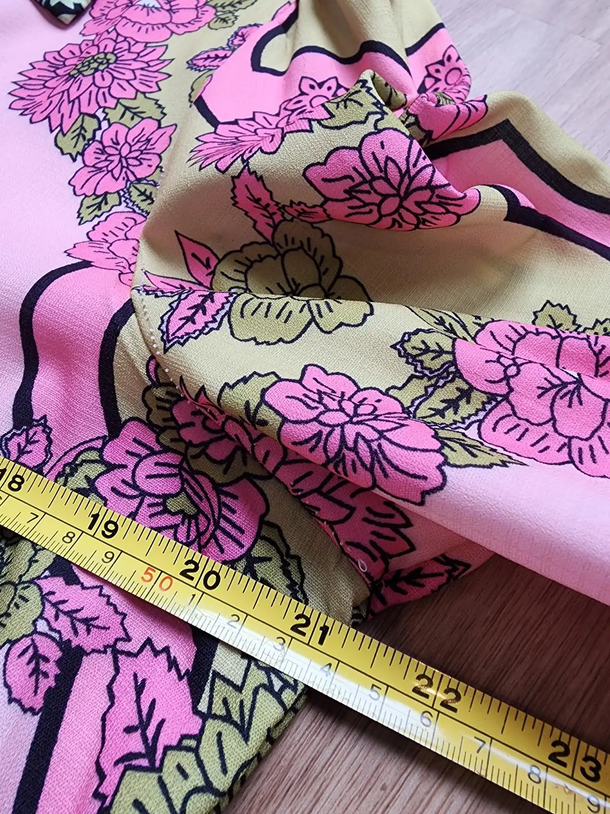 Caroline Morgan Coral Pink Floral Belted Shirt Dress Size 14 Retro Boho Pockets – photo 7