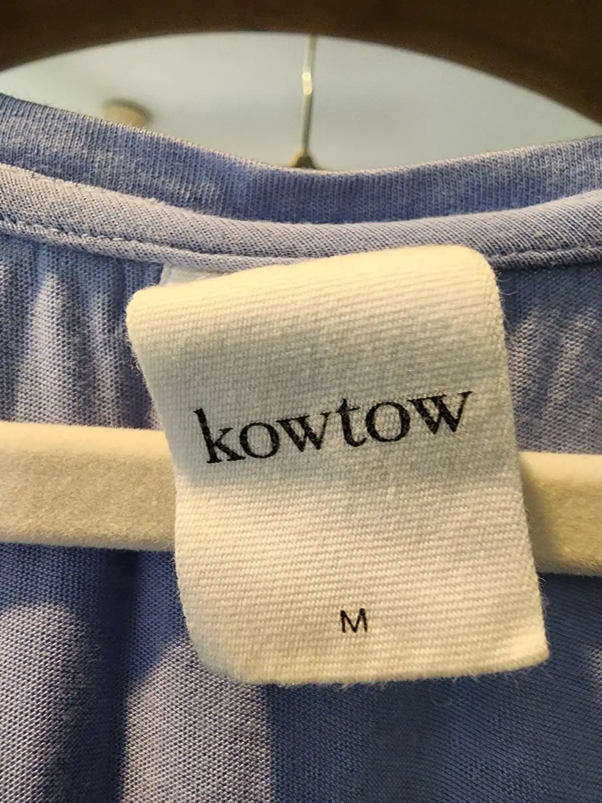 KOWTOW Periwinkle Blue Organic Cotton Drop Waist Minimalist Maxi Dress Size M – photo 3