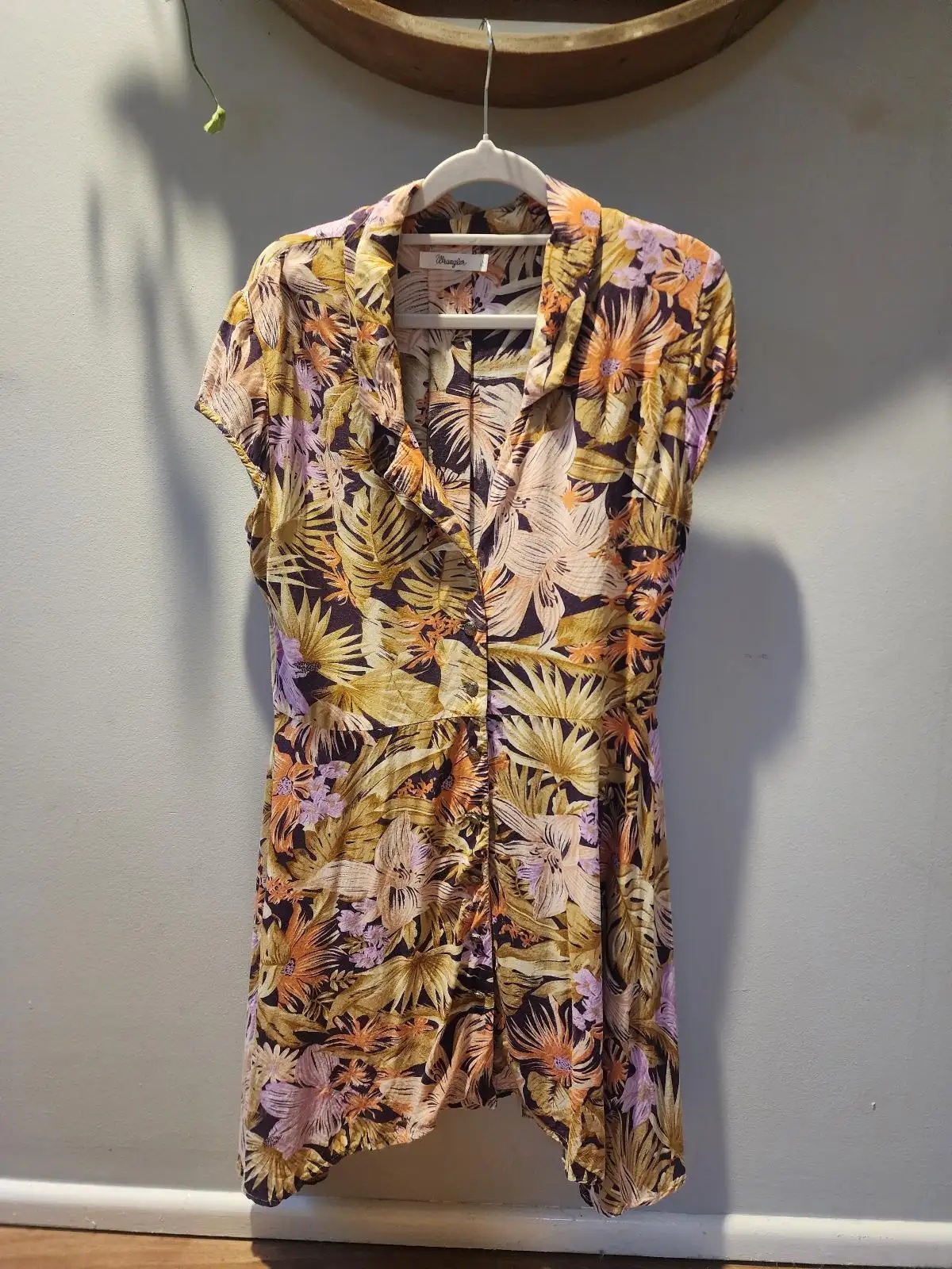 Wrangler Womens L Tropical Floral Coastal Cowgirl Mini Dress Boho Western AU 12 – photo 2