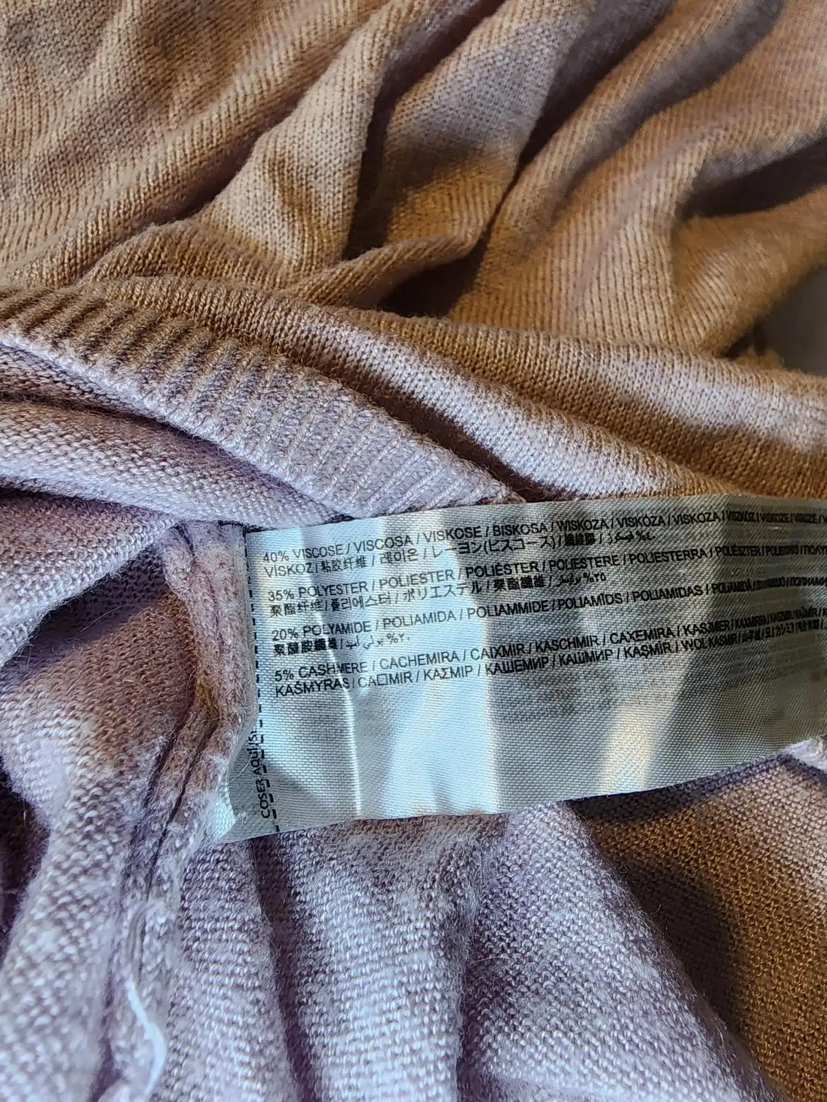 MNG V-Neck Cashmere Blend Sweater Size S Lilac Pastel Knit Jumper Clean Girl – photo 6