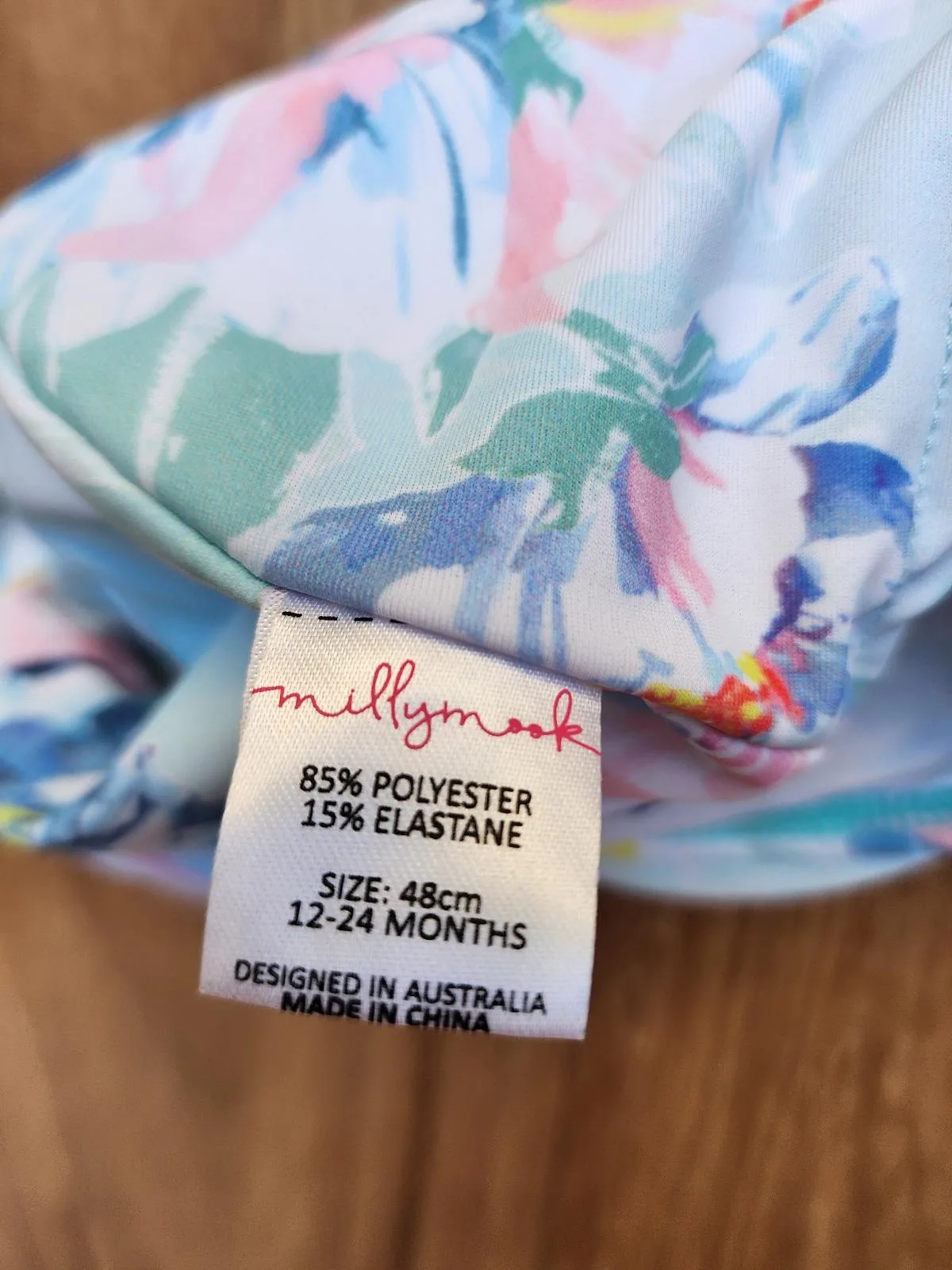 Seafolly & Millymook Baby Girl Swim Bundle | Size 1 Rashie Set + UPF Swim Hat — photo 10