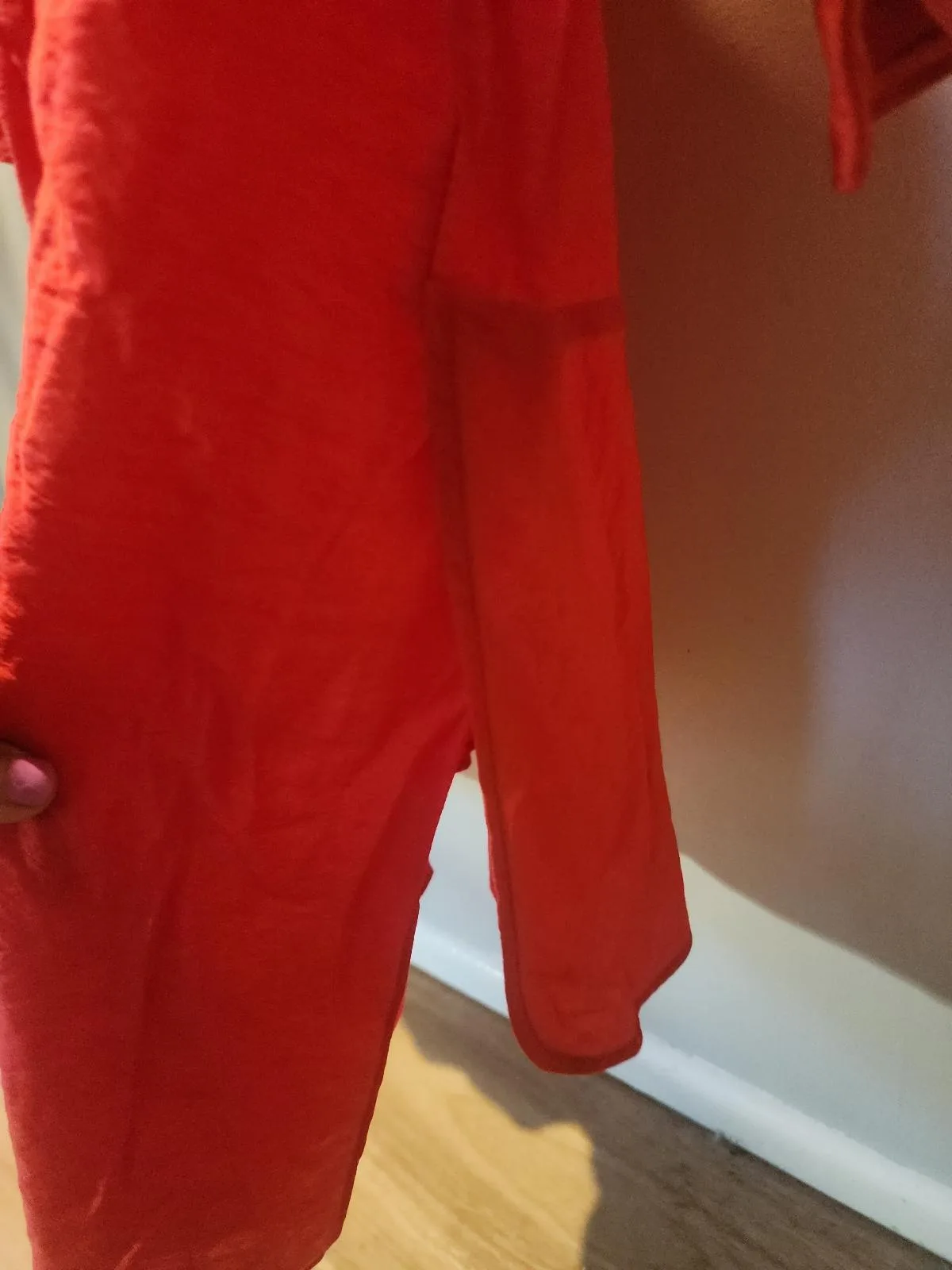 COS Oversized Textured Tunic Blouse | Coral Red Peplum Top AU 14 – photo 8
