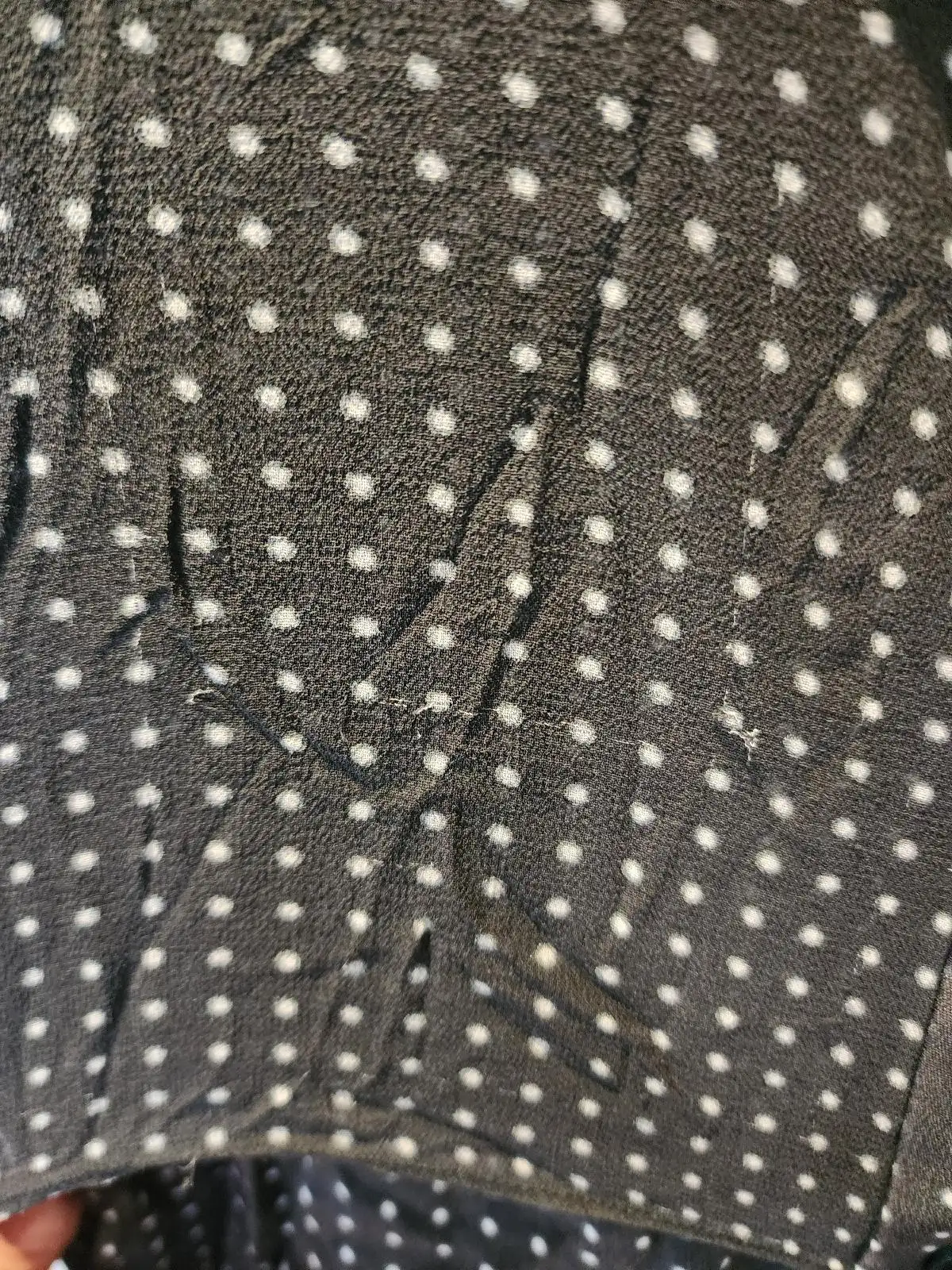 JOSEPH 100% Silk Sheer Polka Dot Shirt | Western Yoke Blouse M/12 – photo 4