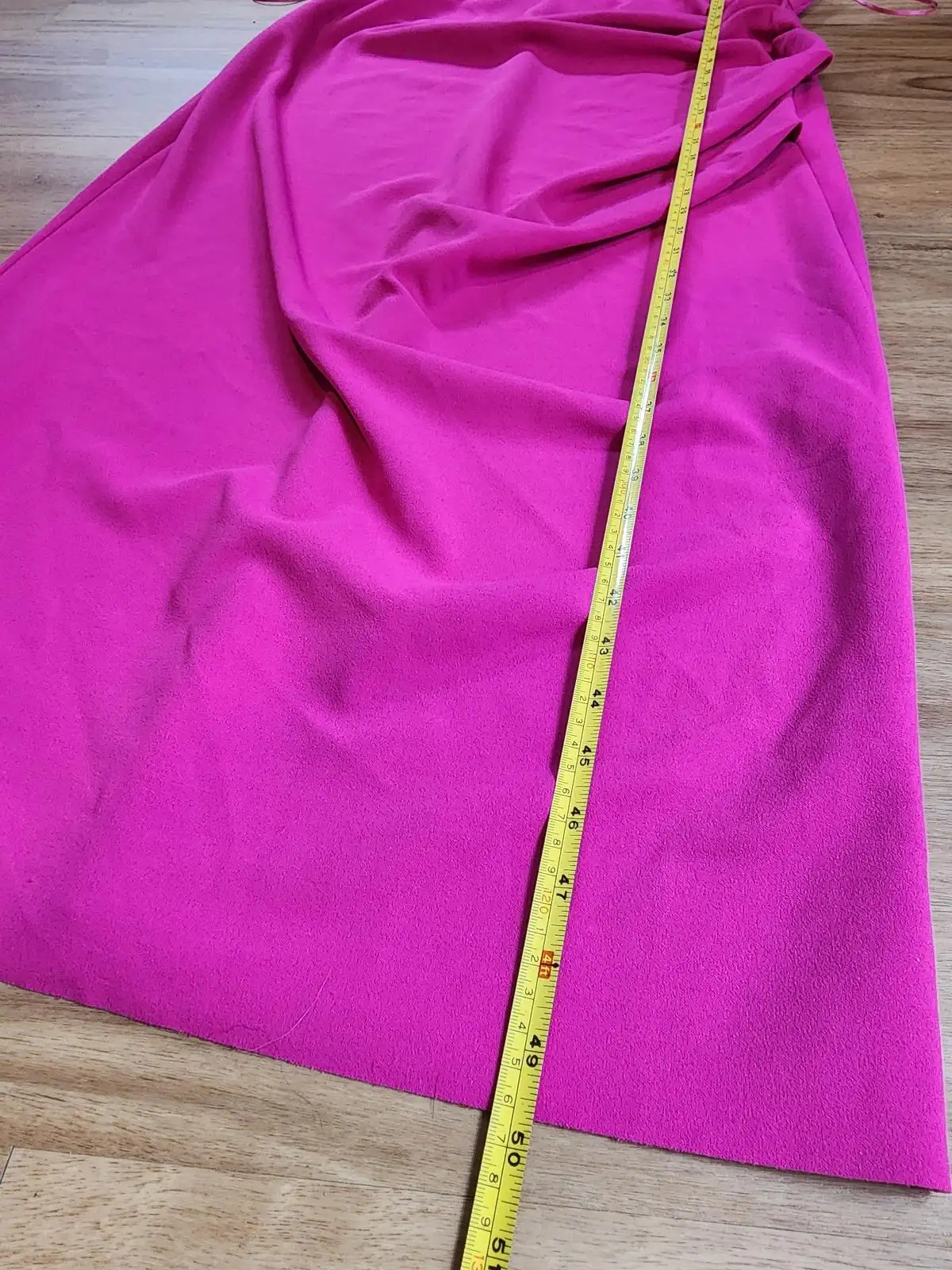 YH & Co Hot Pink Drape Front Dress Size 5XL 22 Evening Cocktail Plus Size – photo 9