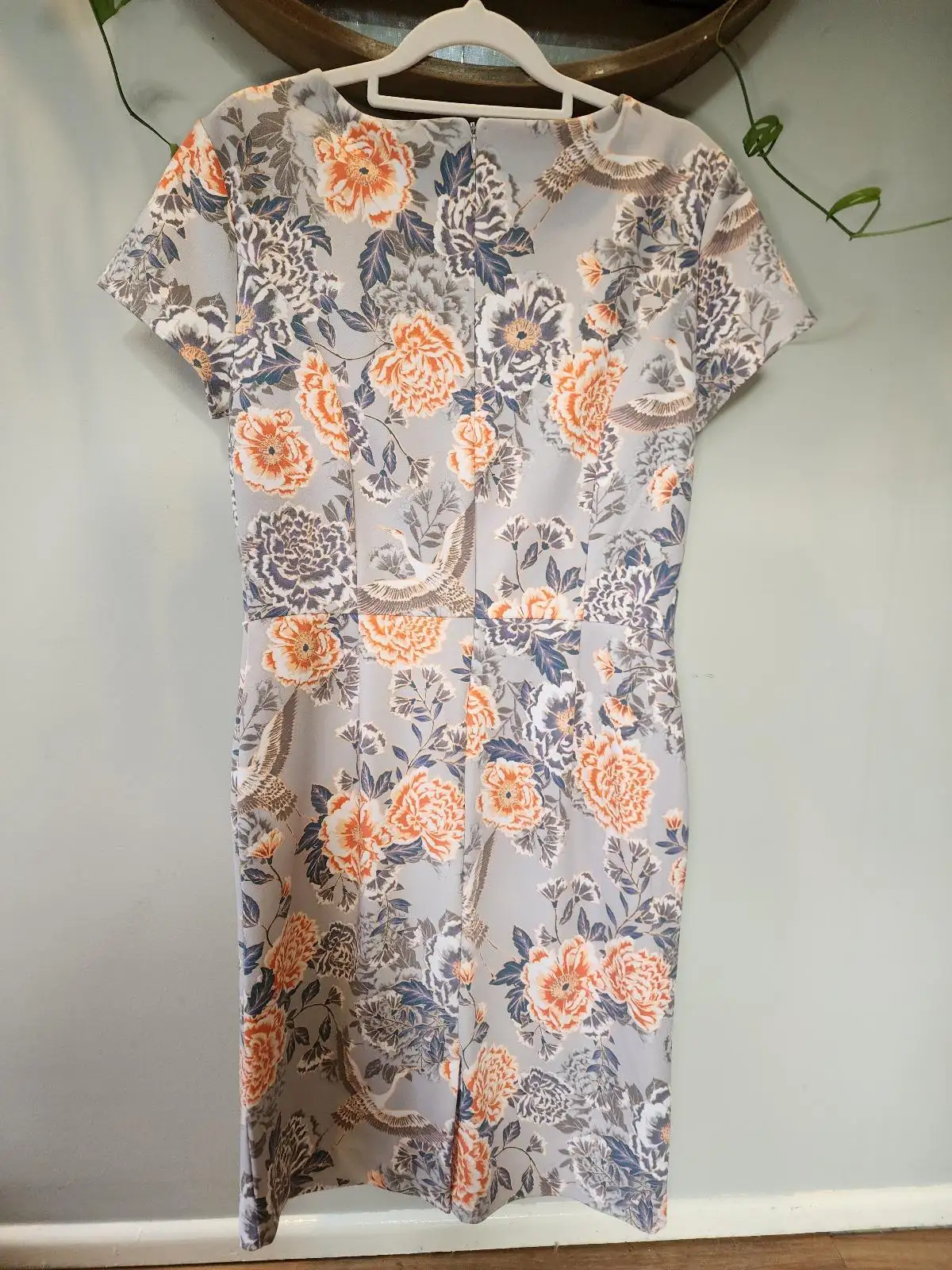 Banana Republic Oriental Keyhole Floral Crane Peony Dress Size 6 AU 10 Races Wed – photo 7