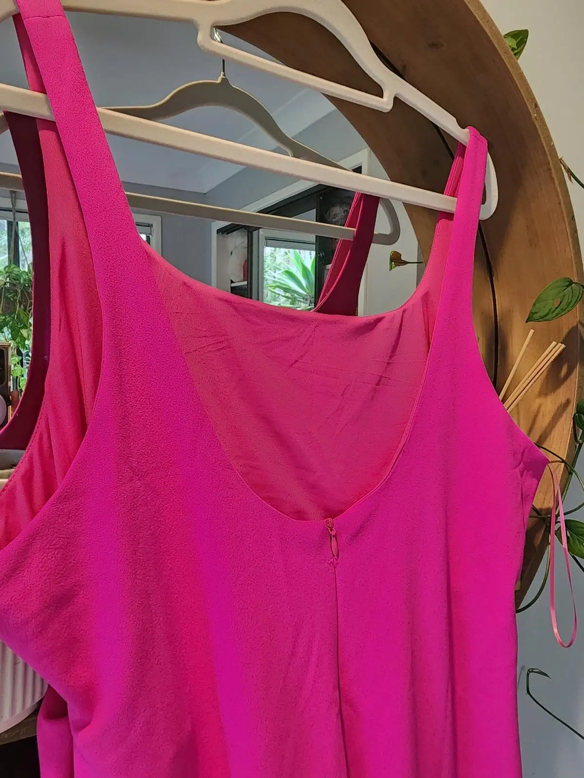 YH & Co Hot Pink Drape Front Dress Size 5XL 22 Evening Cocktail Plus Size – photo 5