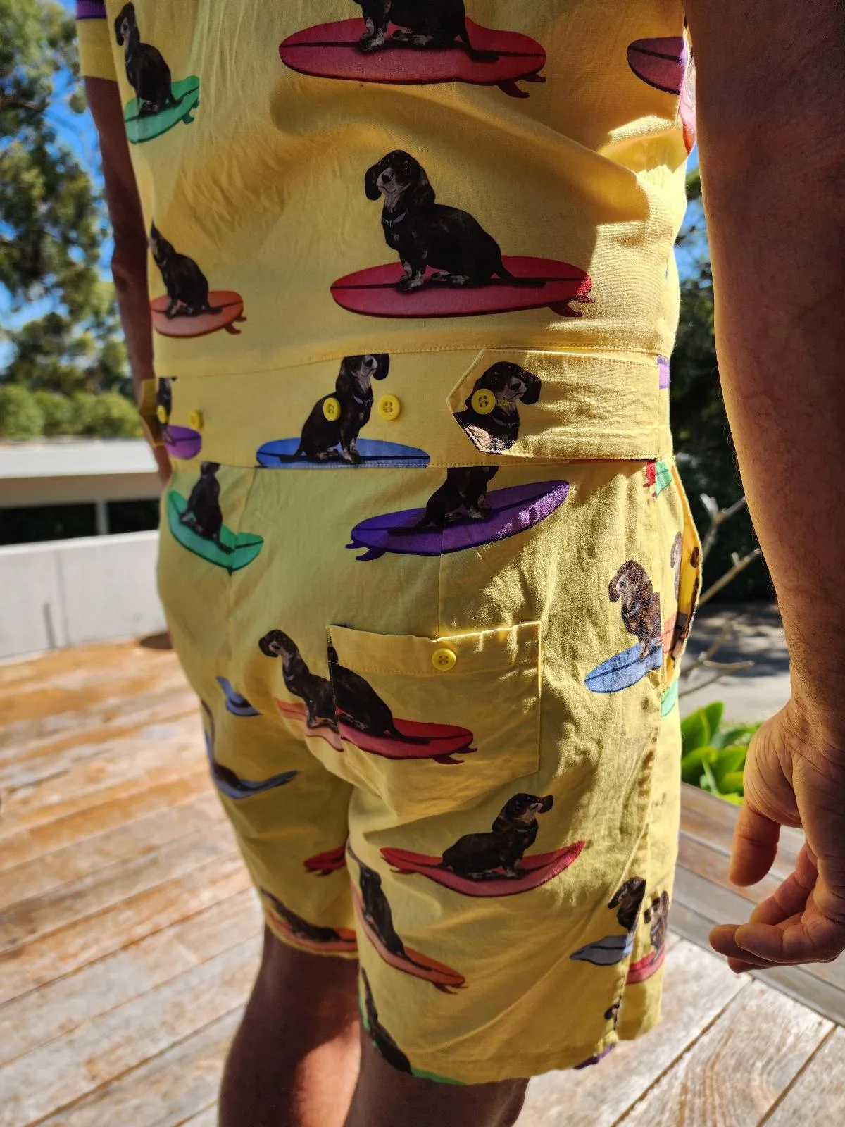 LUCID Apparel RARE Surfing Dachshund Festival Short Sleeve Romper / Doof Suit — photo 5