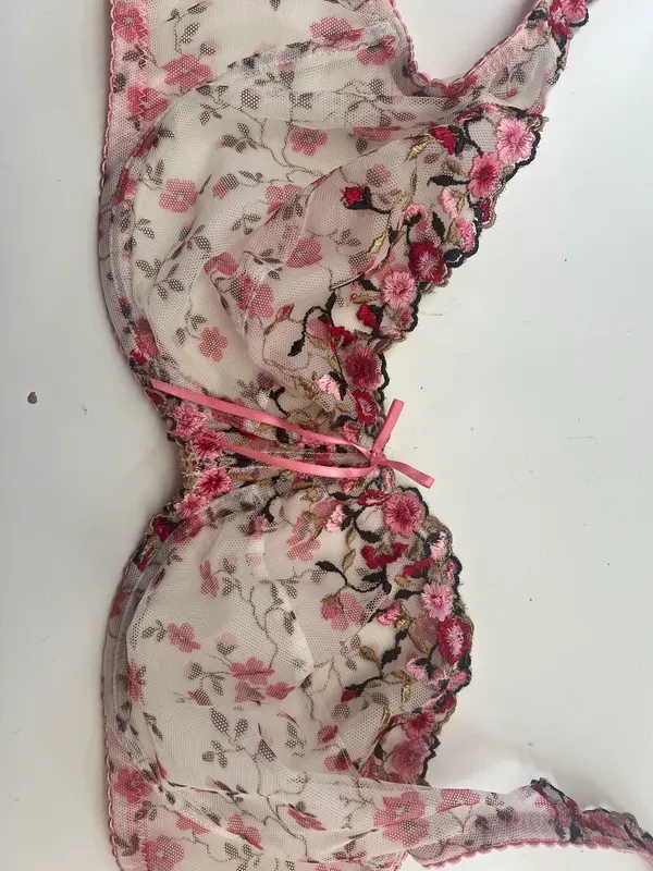 See through floral lace bra #cute #bra #floral