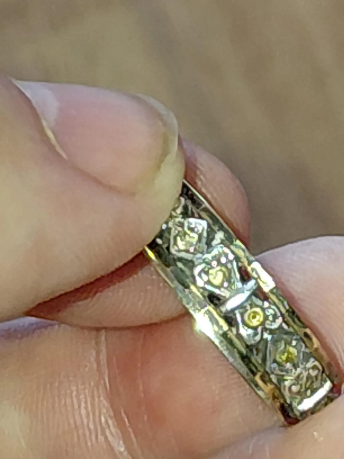 Vintage 9ct full circle of Zircons ring size 7.5 – photo 8