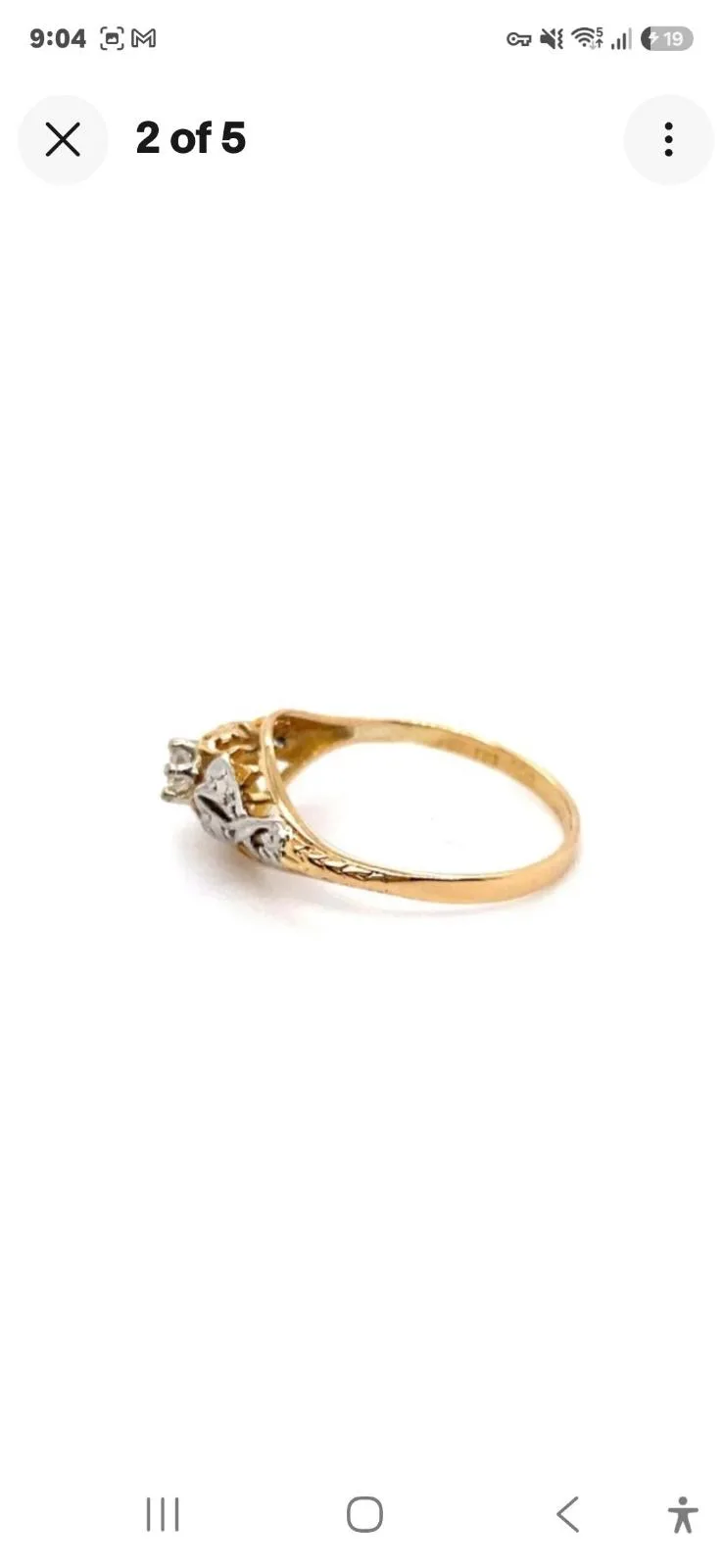 18ct gold genuine Diamond ring – photo 4