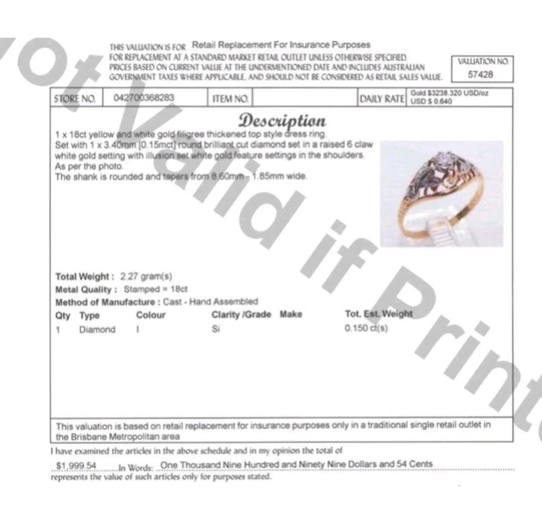 18ct gold genuine Diamond ring – photo 5