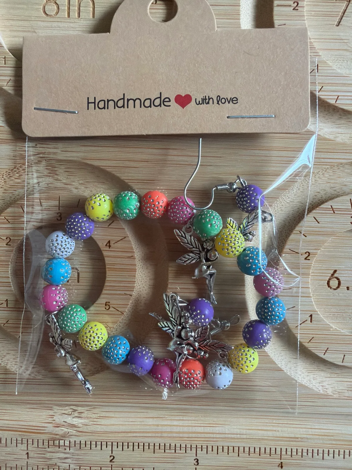 Fairy charm bracelet and earrings – photo 2