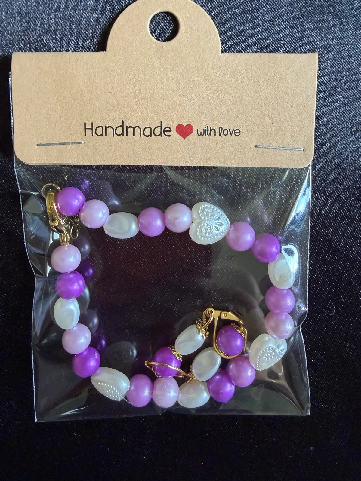 Pearl look a little bracelet and earrings – photo 2
