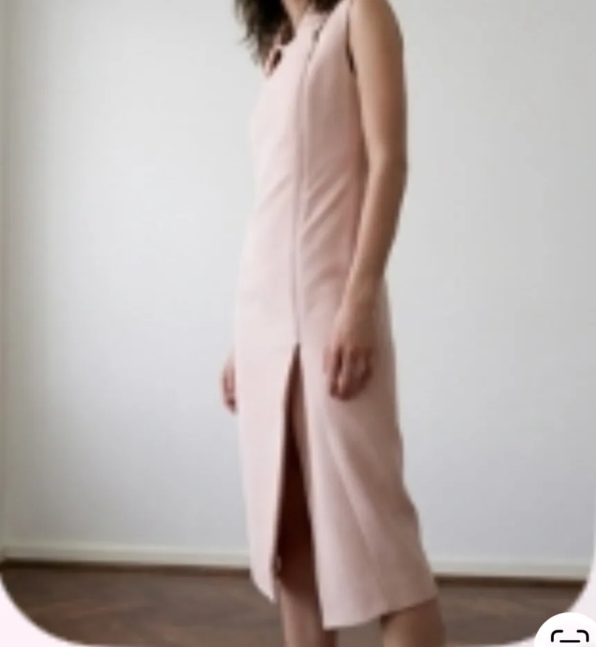 Blush pink sleeveless trench duster vest-dresses — photo 6